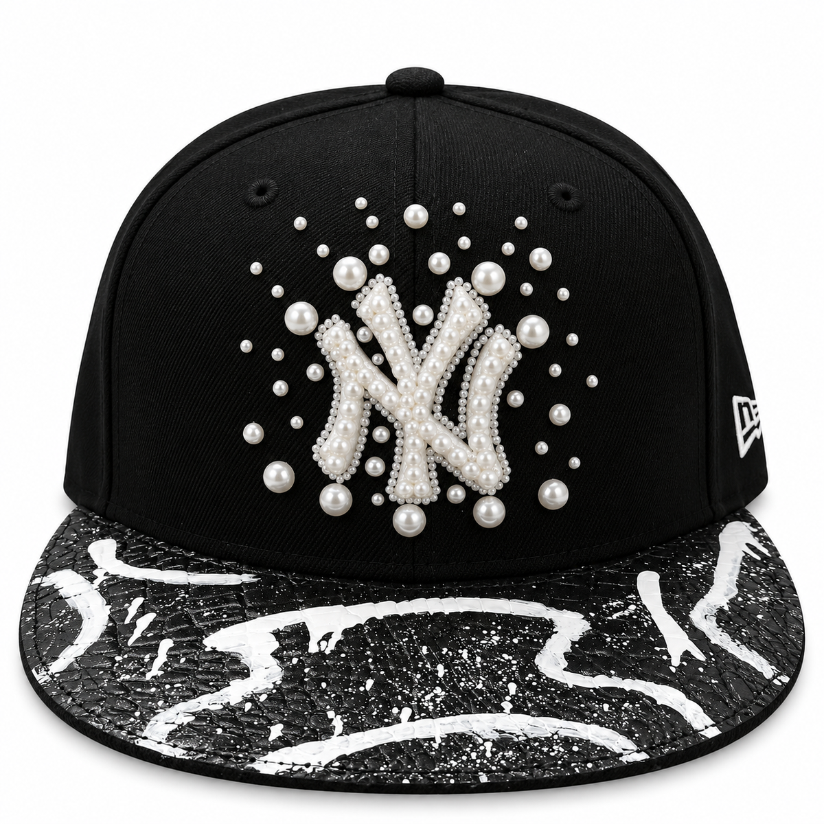 CAP CUSTOM NEW ERA 59FIFTY “NY BLACK COCO PEARL”