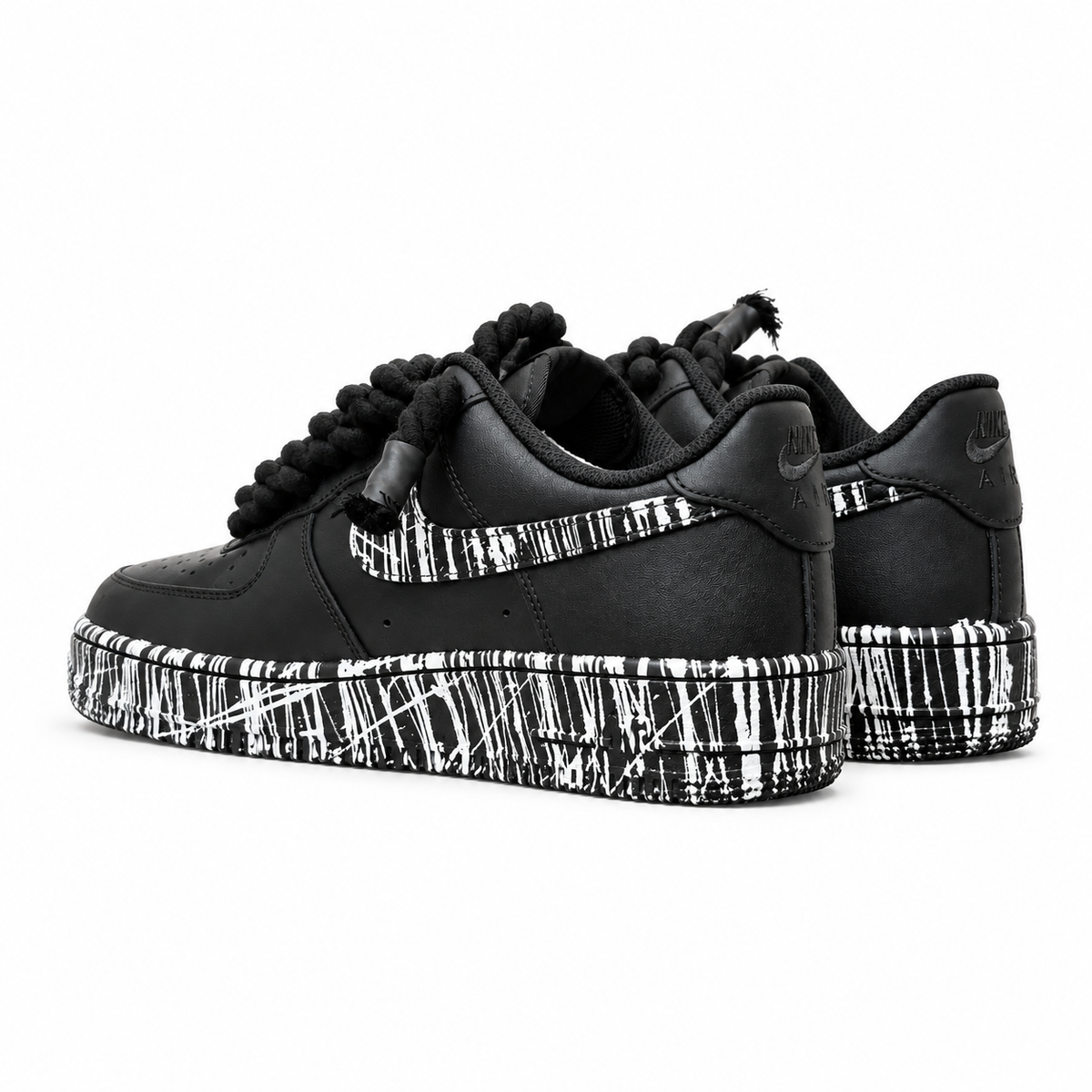 NIKE AIR FORCE ROPE LACES SKIZZI BLACK