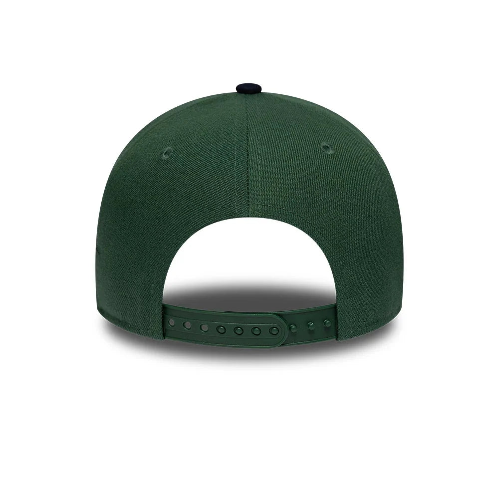 New Era Cappello 9FORTY E-Frame New York Yankees MLB Suede Visor Dark Green Adjustable