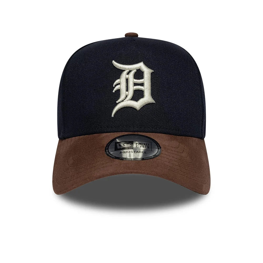 new era cappello 9FORTY E-Frame 9FORTY E-Frame Detroit Tigers MLB Suede Visor Navy Adjustable