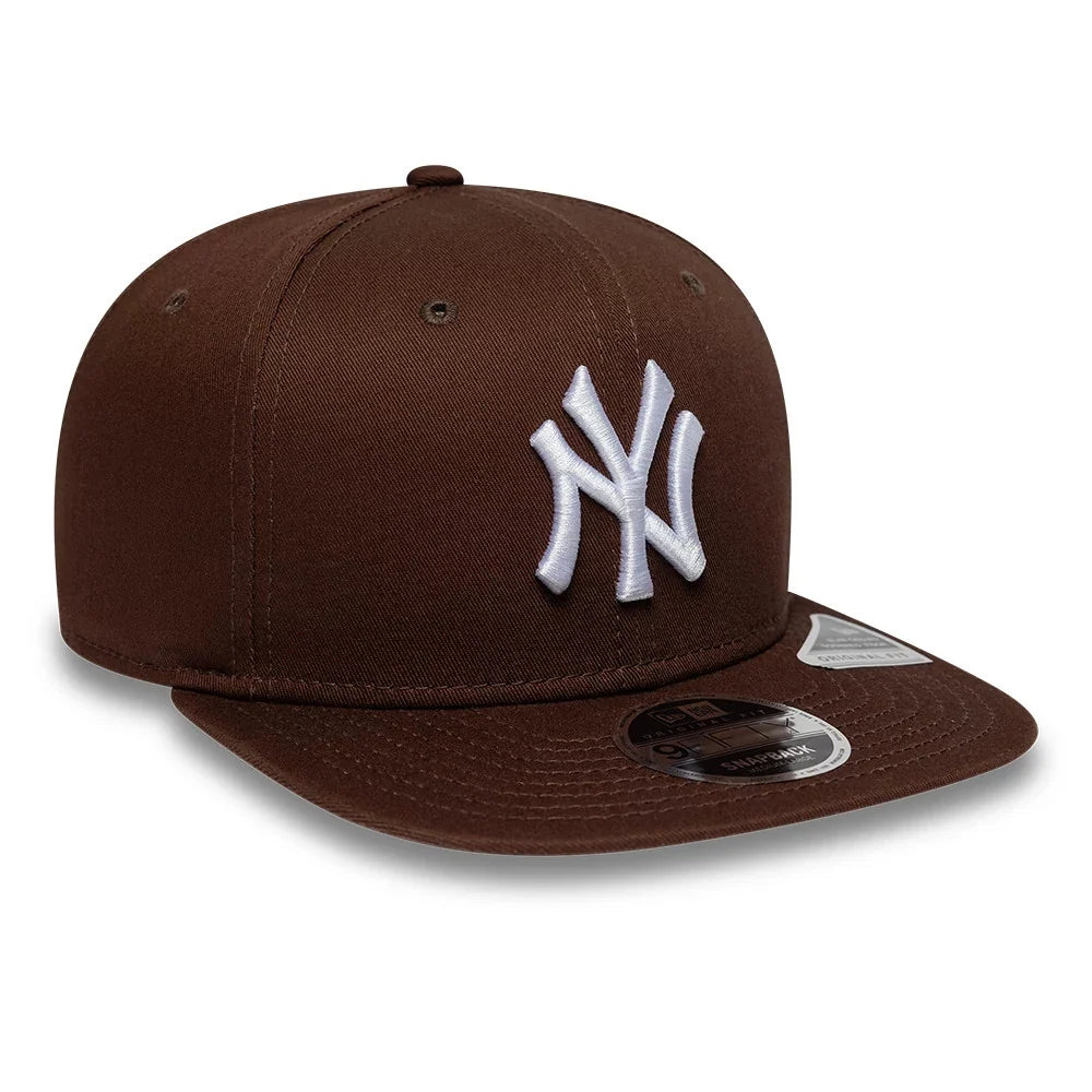 new era cappello 9FIFTY New York Yankees MLB League Essential Brown Original Fit Snapback Adjustable