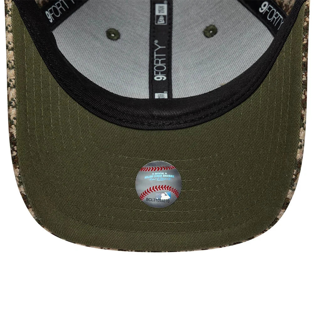 New era cappello 9FORTY M-Crown LA Dodgers Womens MLB Houndstooth Green Adjustable