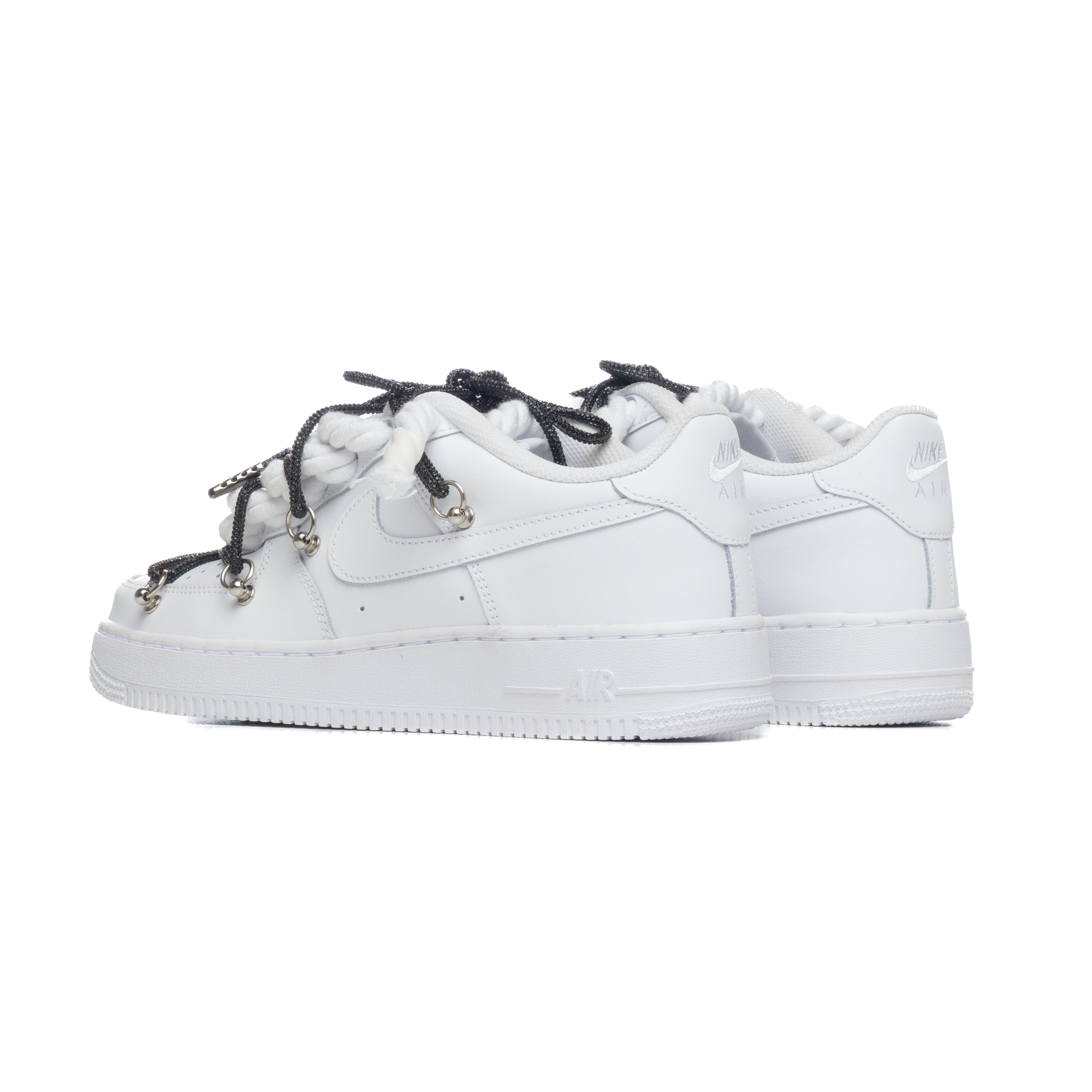 NIKE AIR FORCE ROPE LACES SWAROVSKI BLACK