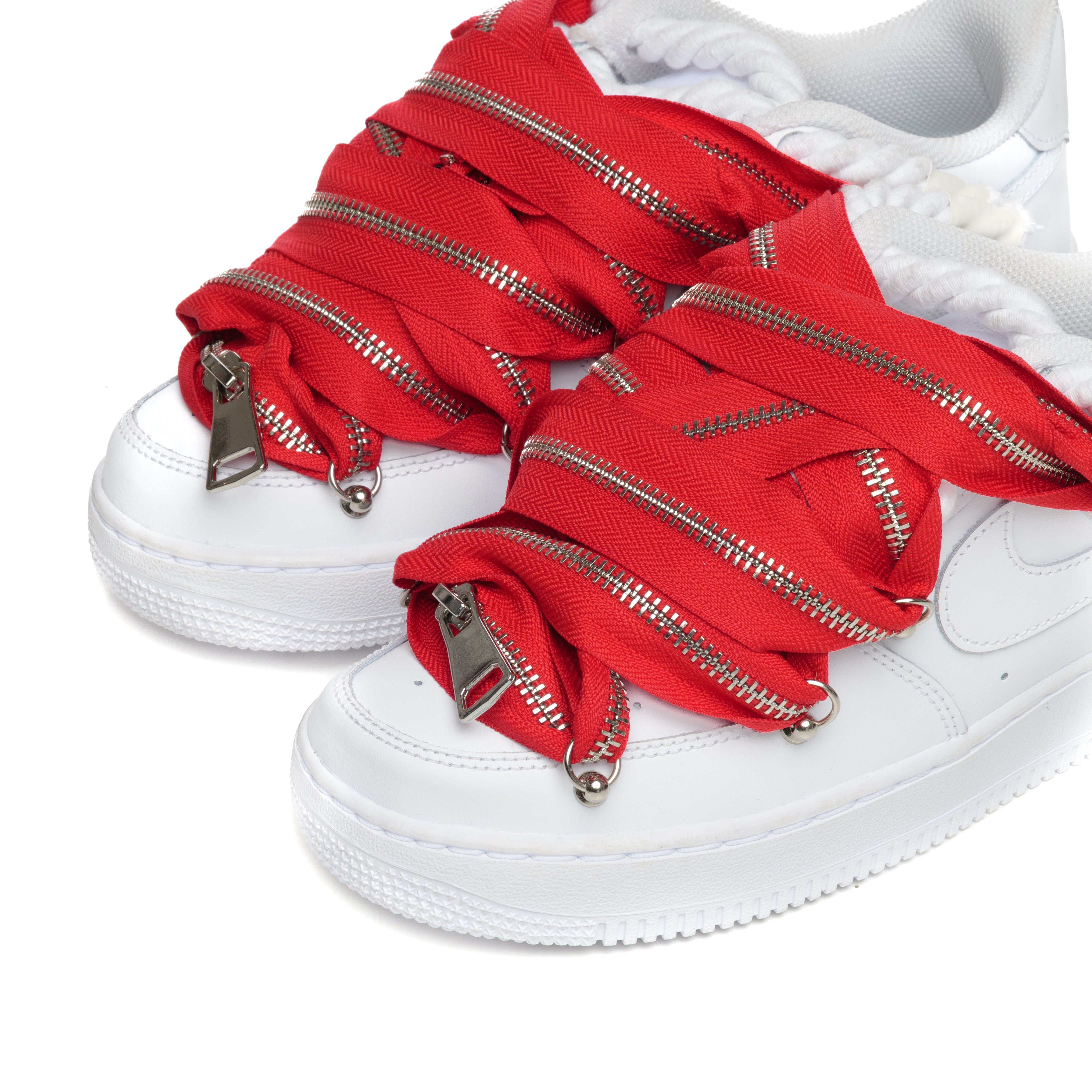 NIKE AIR FORCE ROPE LACES ZIP RED