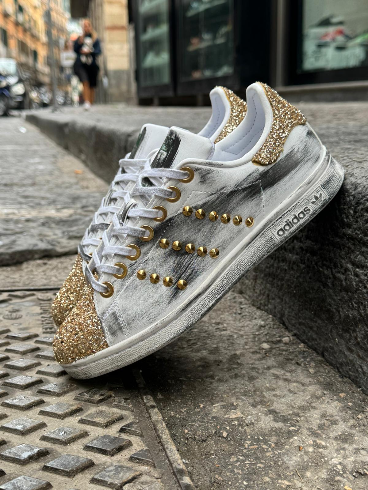 Stan Smith Total Glitter Gold Snezed