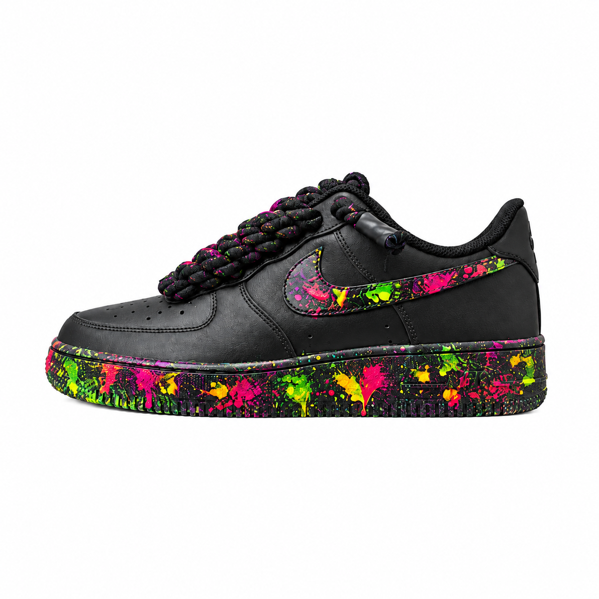 NIKE AIR FORCE 1ROPE LACES BLACK COLOR