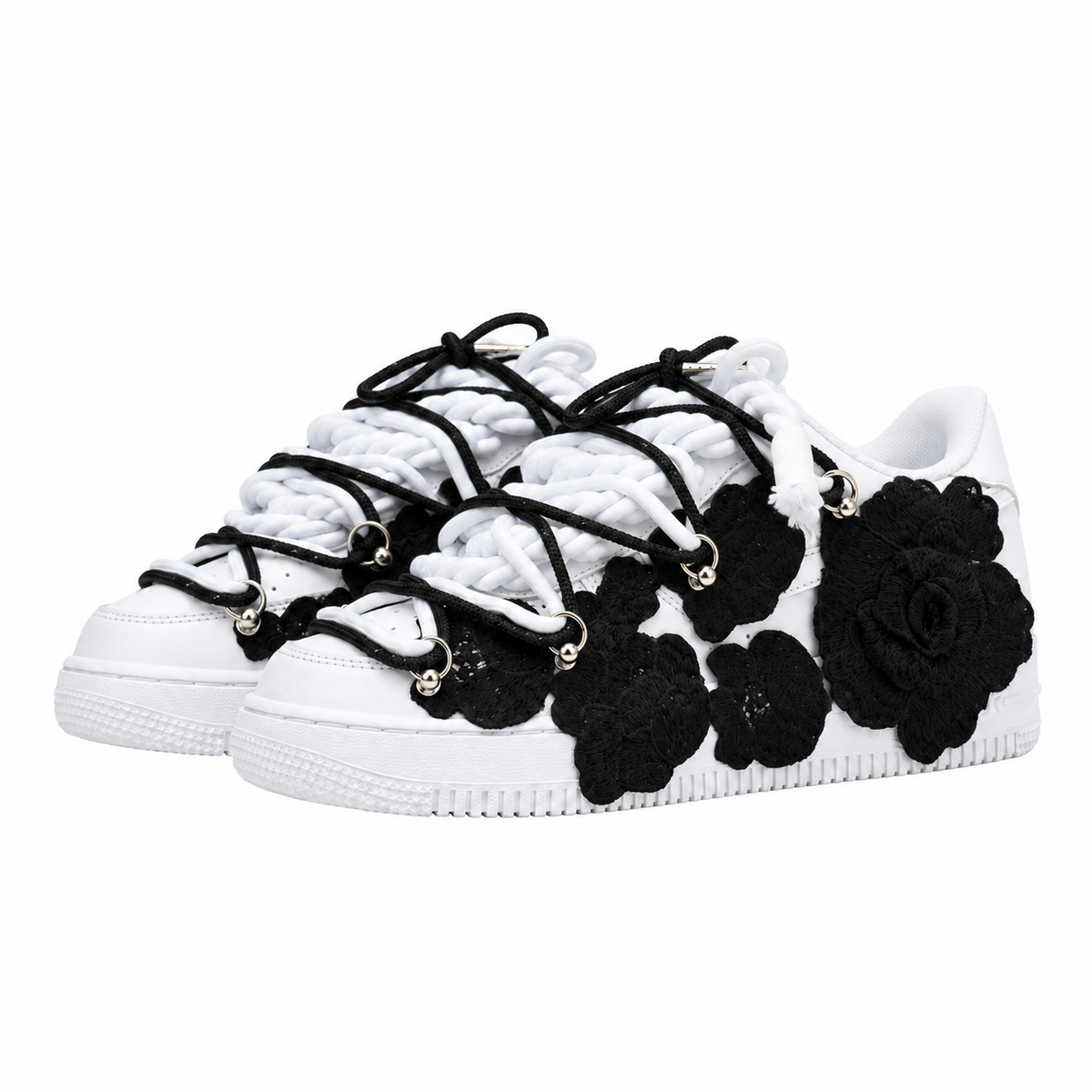 Nike Air Force Black Roses