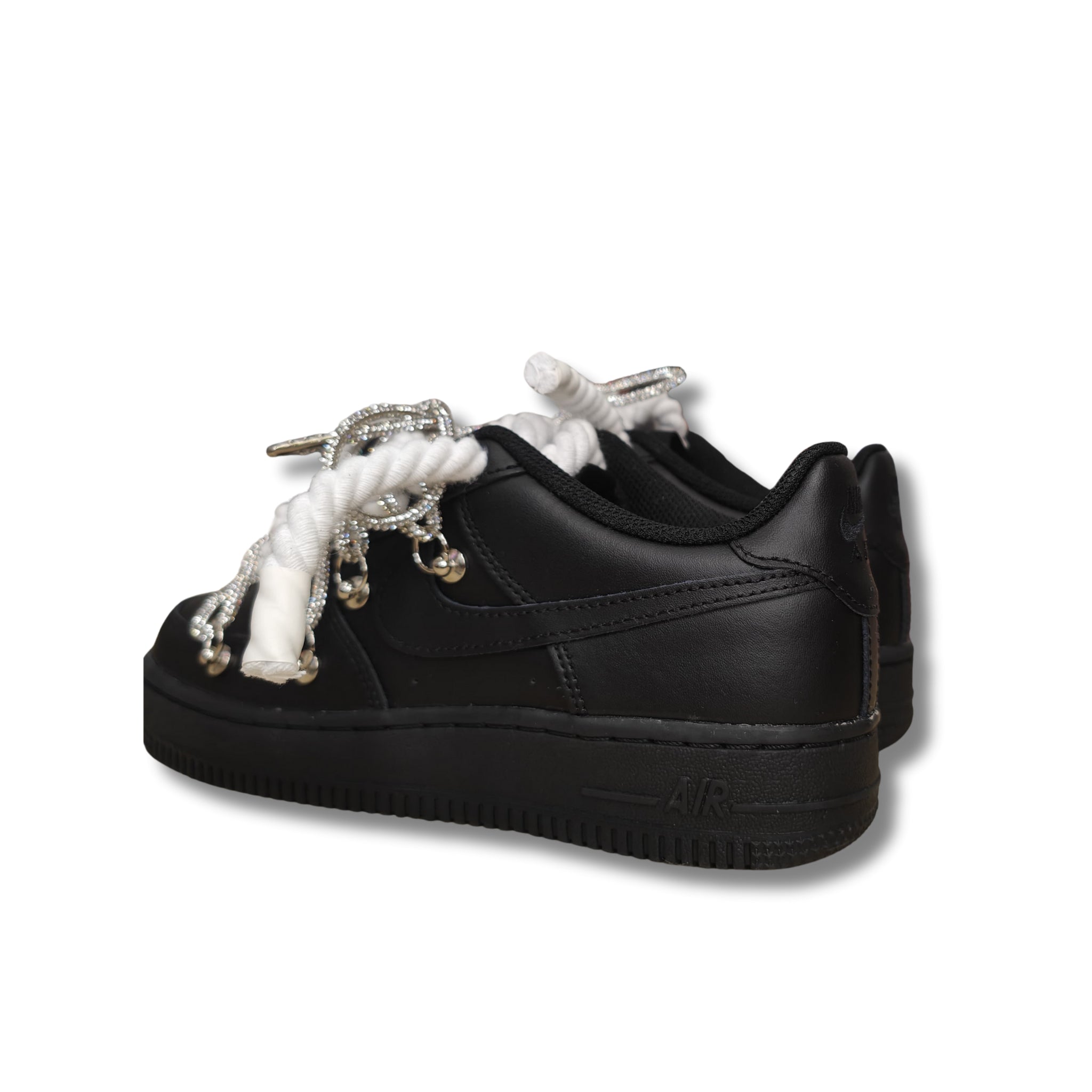 Snezed AIR FORCEROPE LACES BLACK W SWAROVSKI