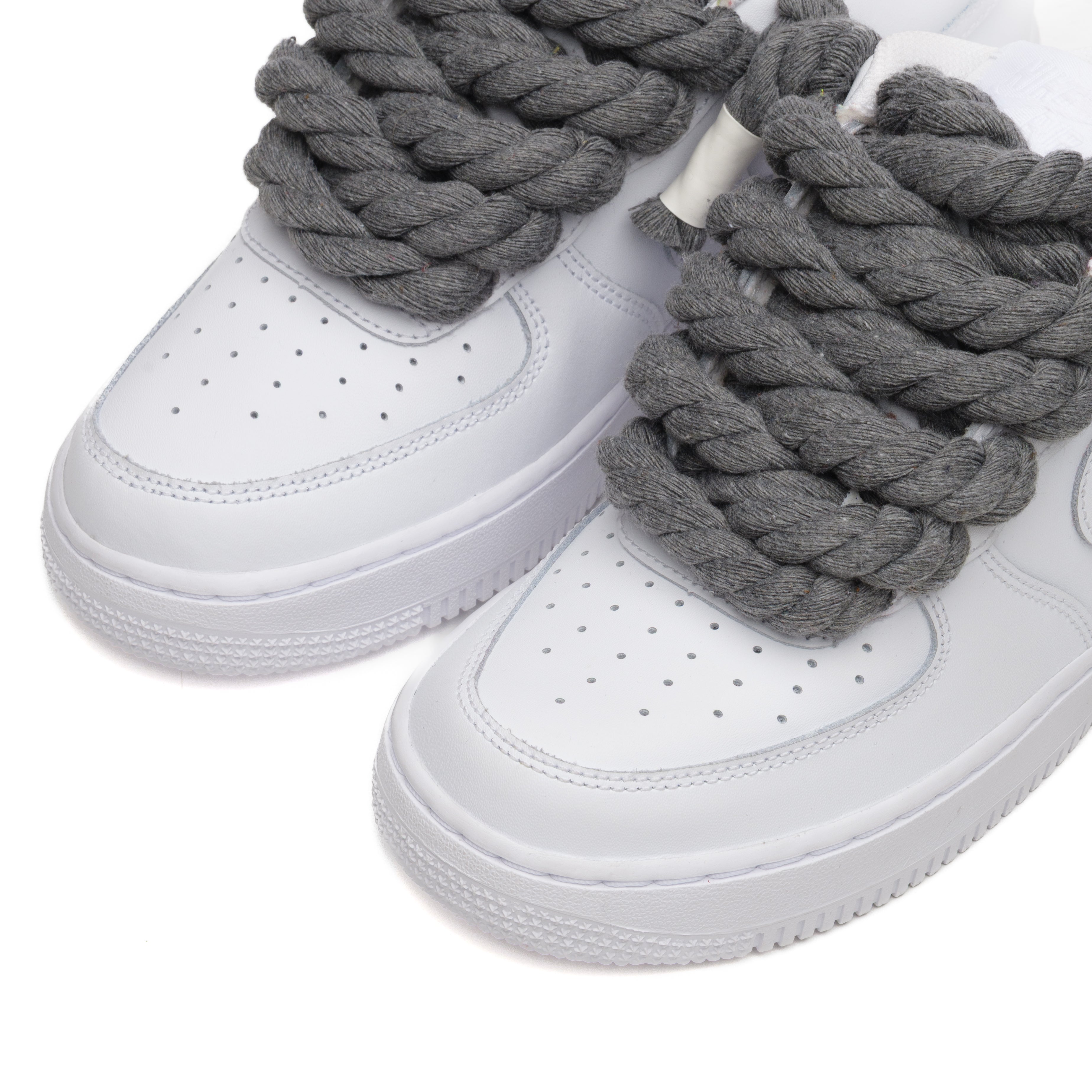 NIKE AIR FORCE ROPE LACES GRIGIO BUIO