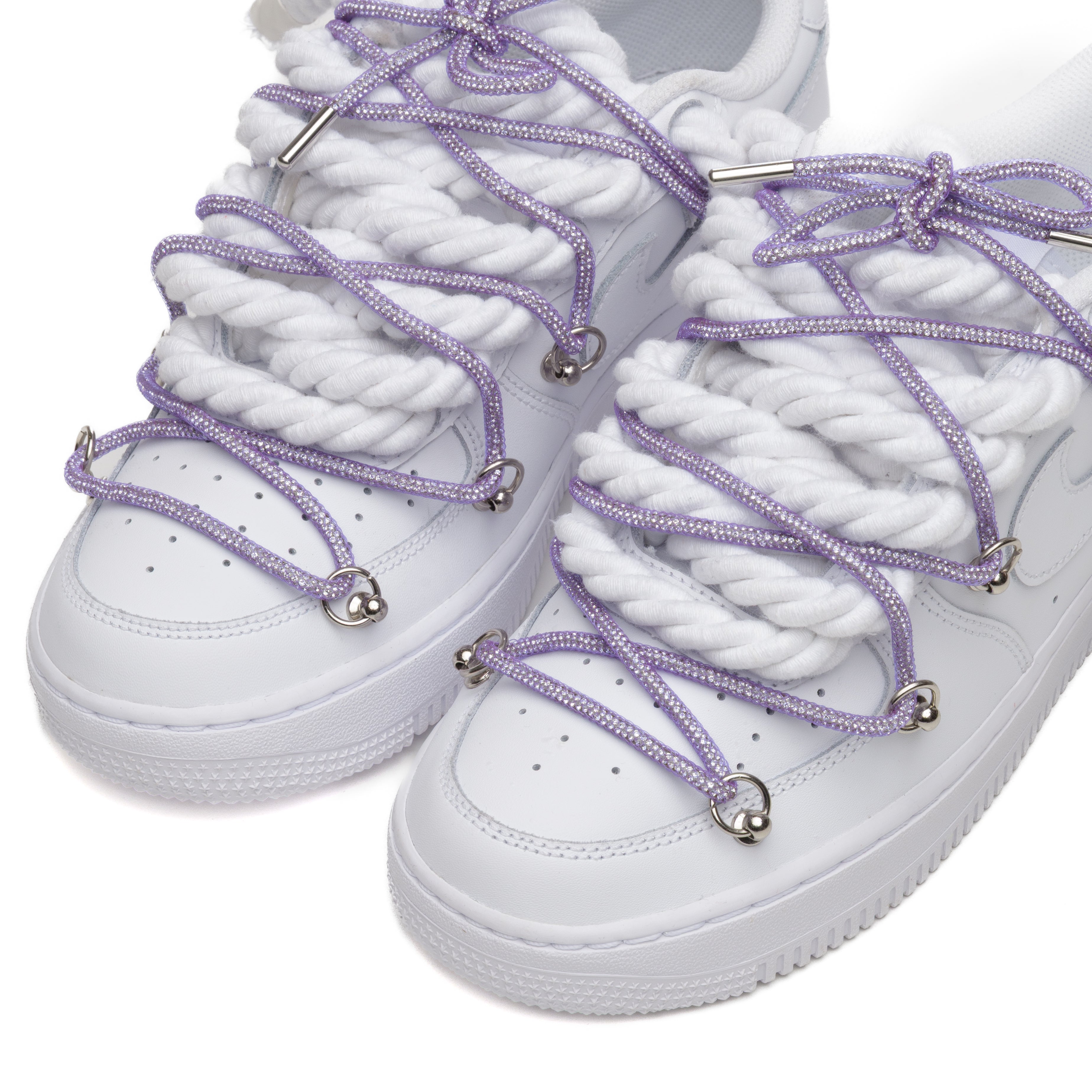 NIKE AIR FORCE ROPE LACES TRIPLE SWAROVSKI VIOLET