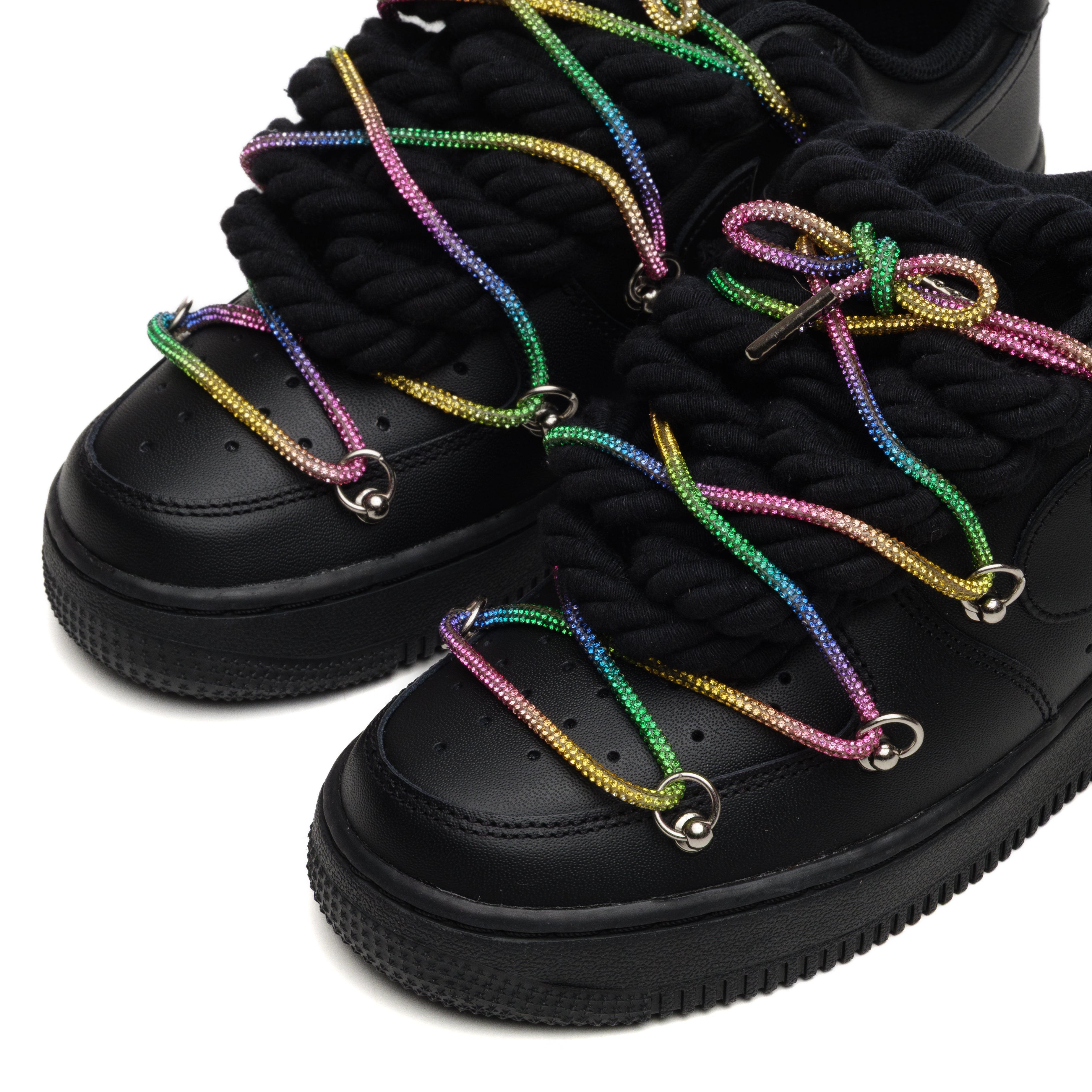NIKE AIR FORCE ROPE BLACK SWAROVSKI MULTICOLOR