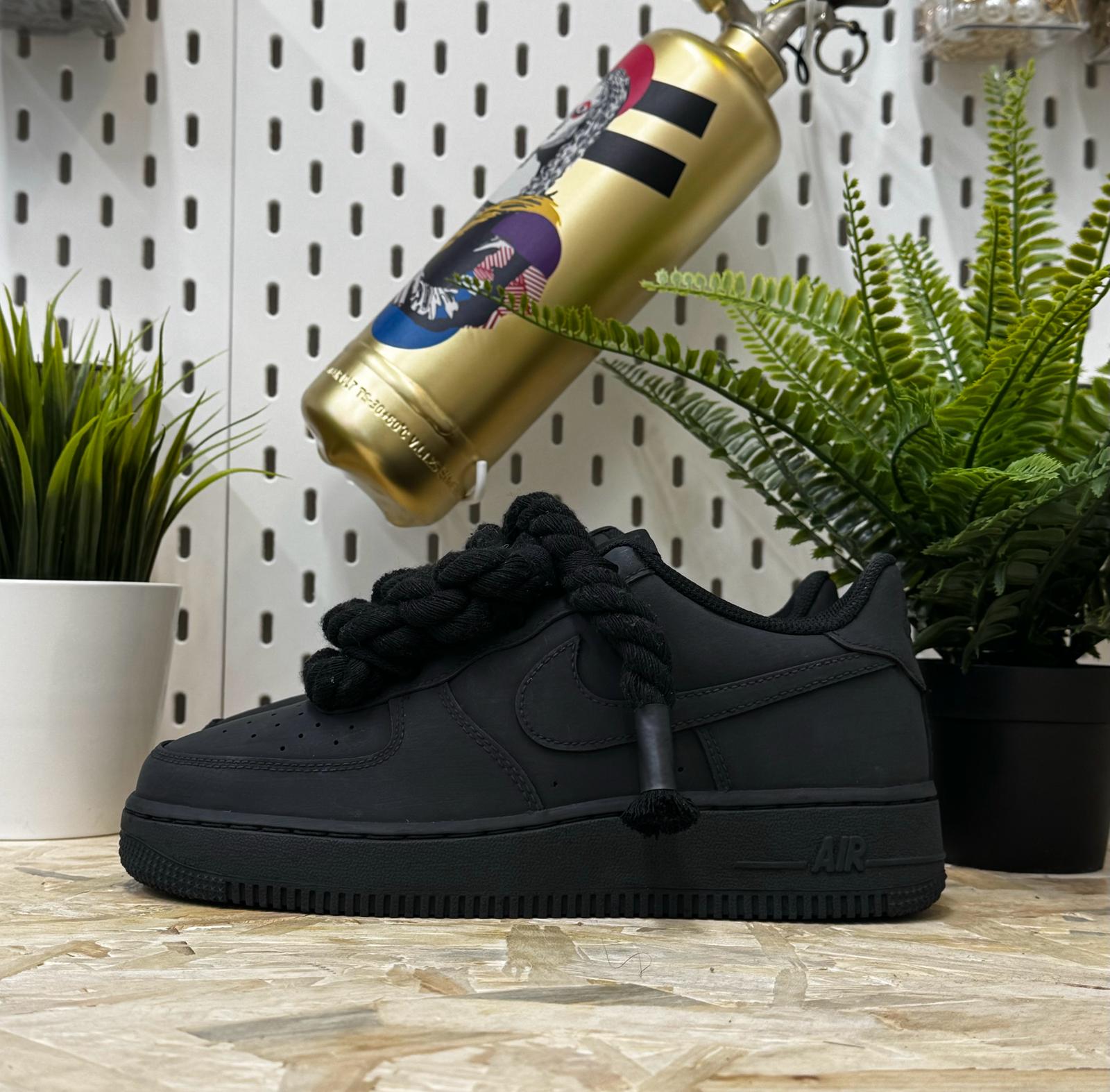 Nike air force black matte on sale