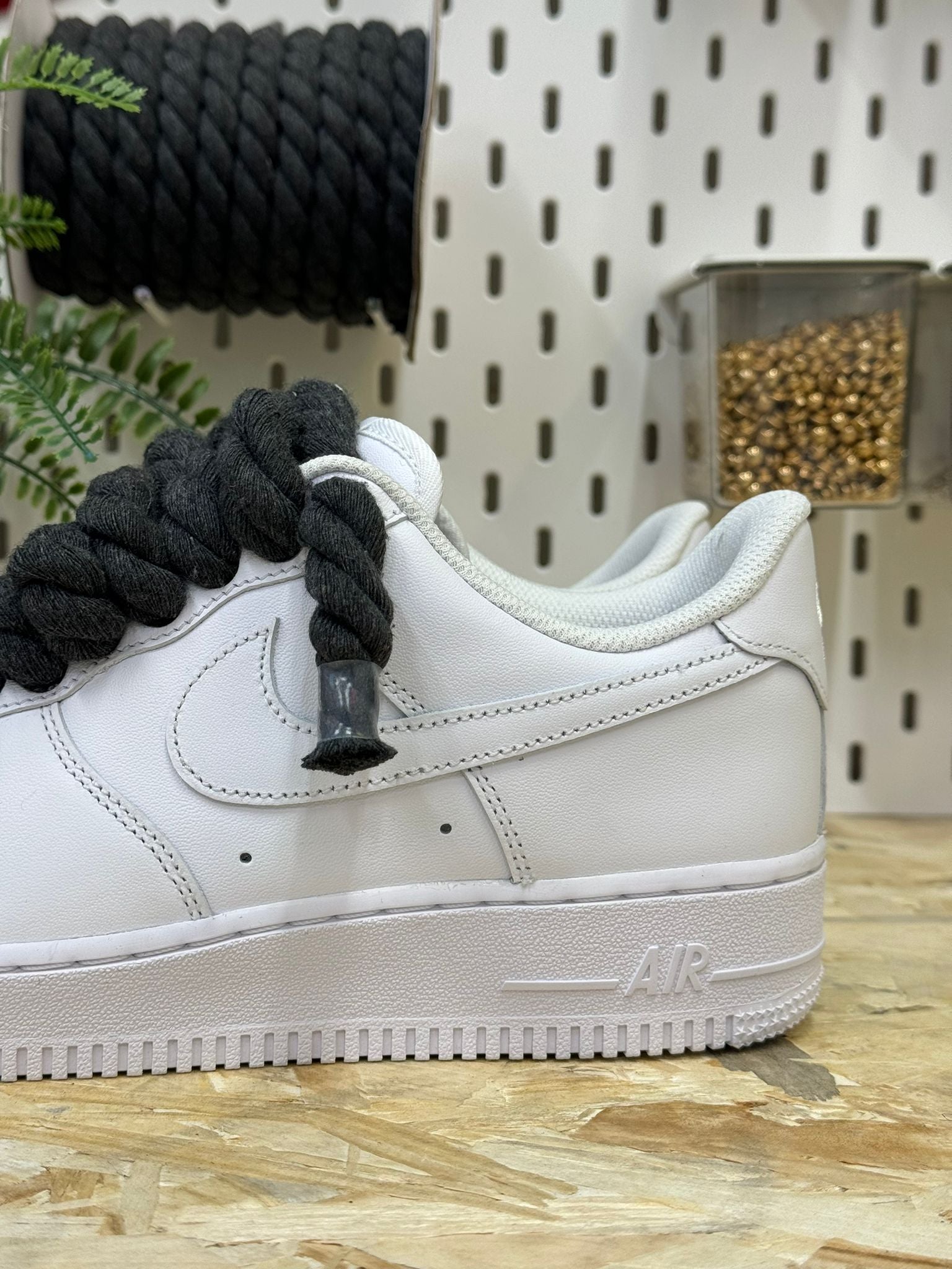 Snezed AIR FORCEROPE LACES GRIGIO BUIO