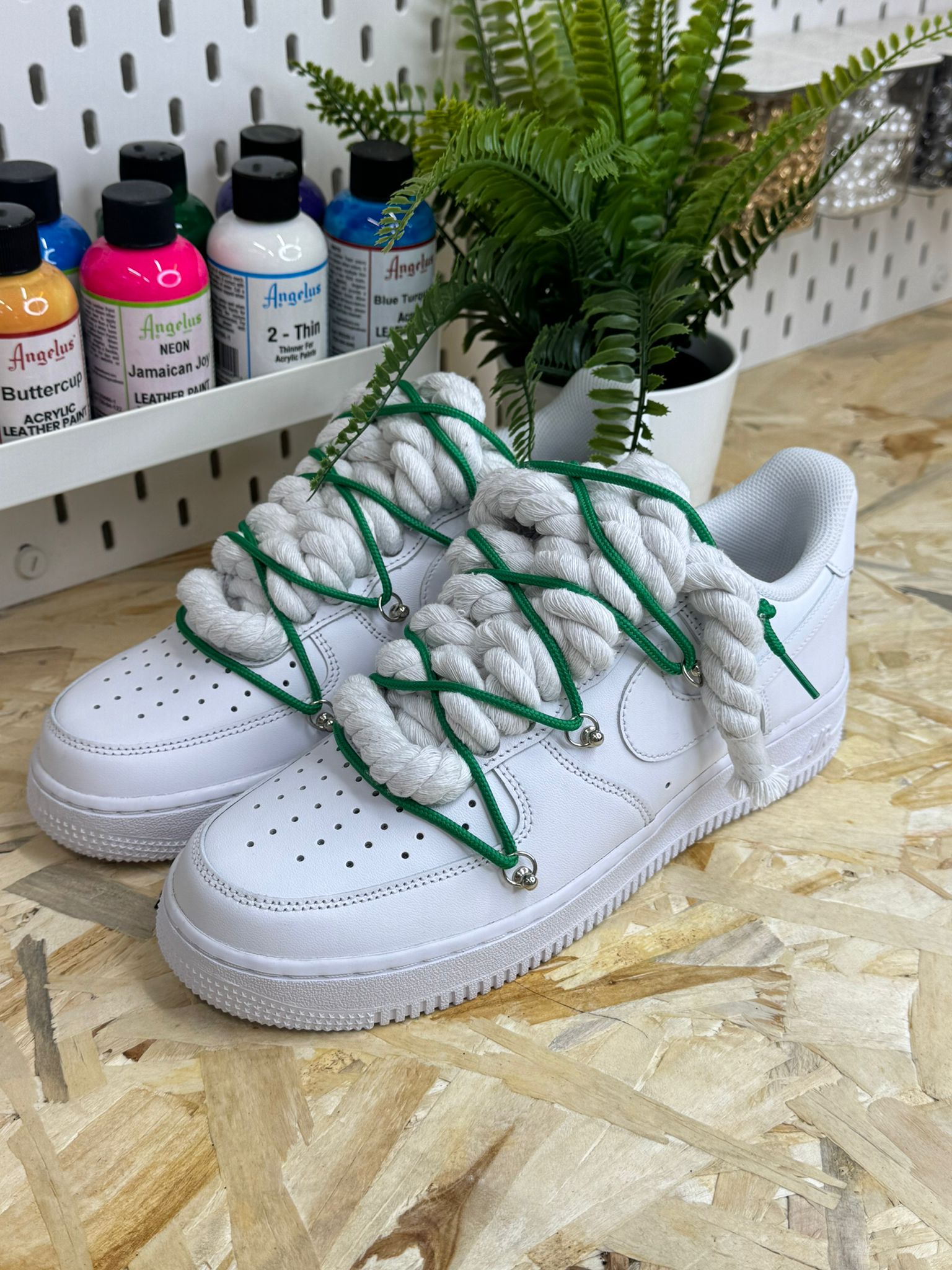 Snezed AIR FORCEROPE LACES TRIPLE GREEN