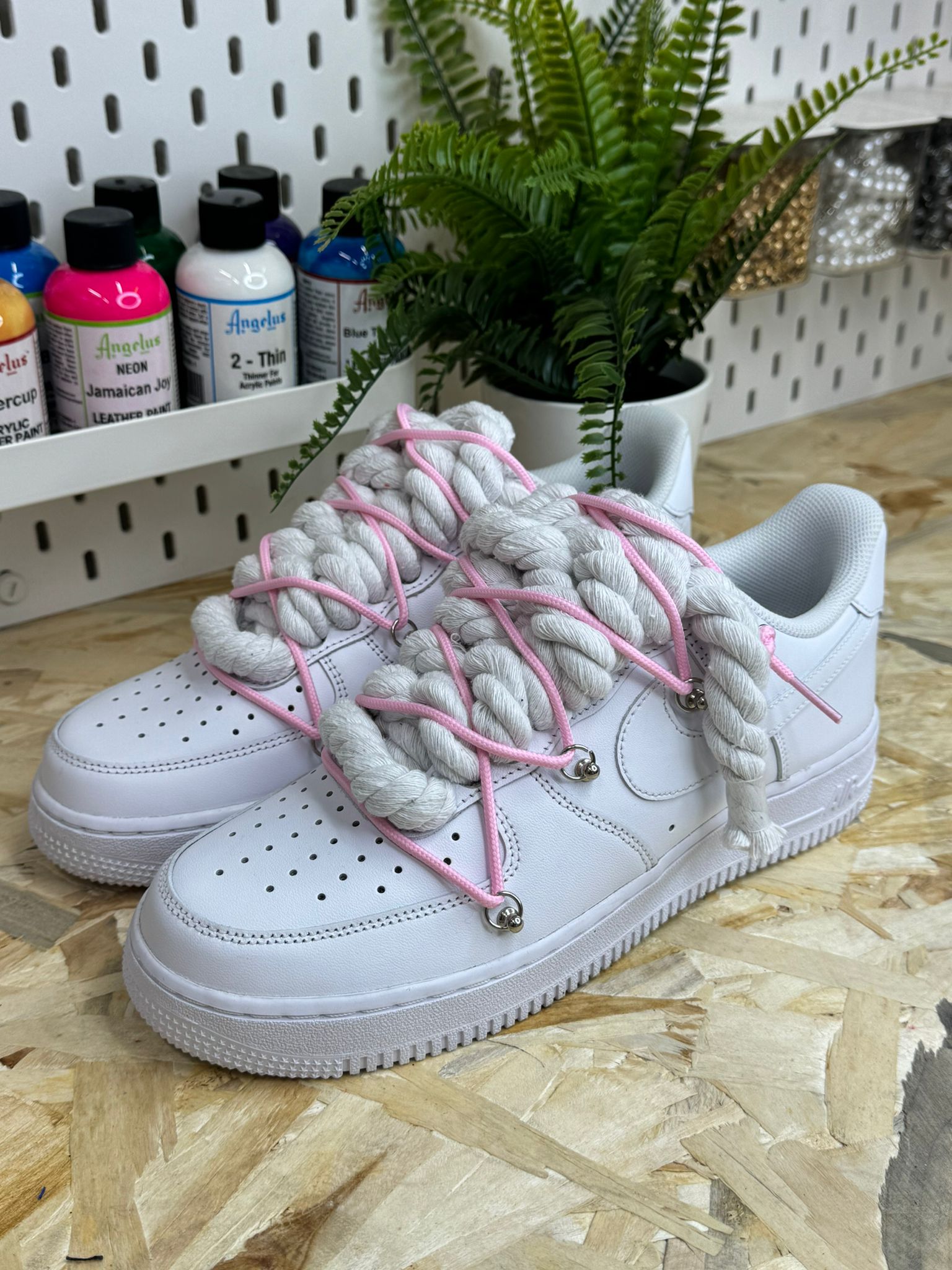 Snezed AIR FORCEROPE LACES TRIPLE PINK