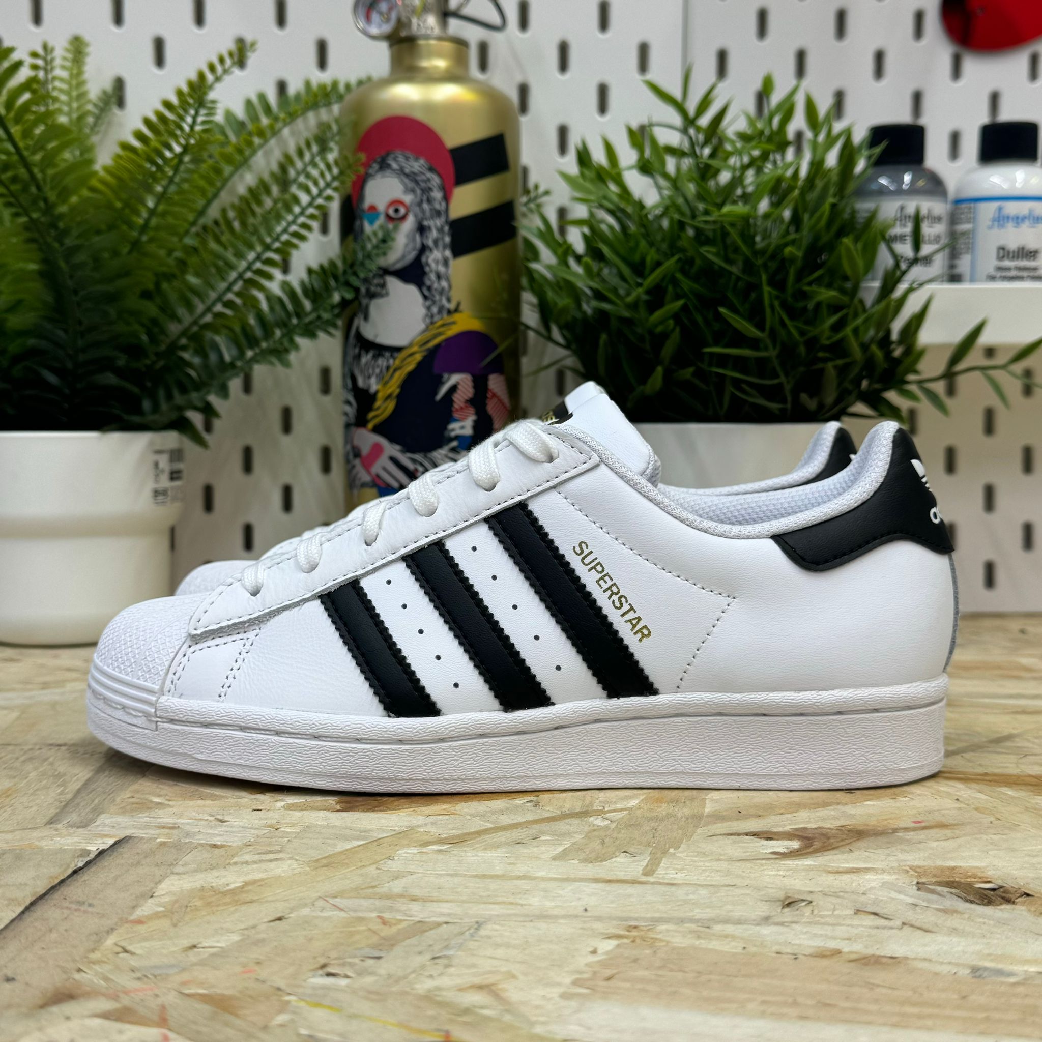 Adidas superstar original black and white on sale