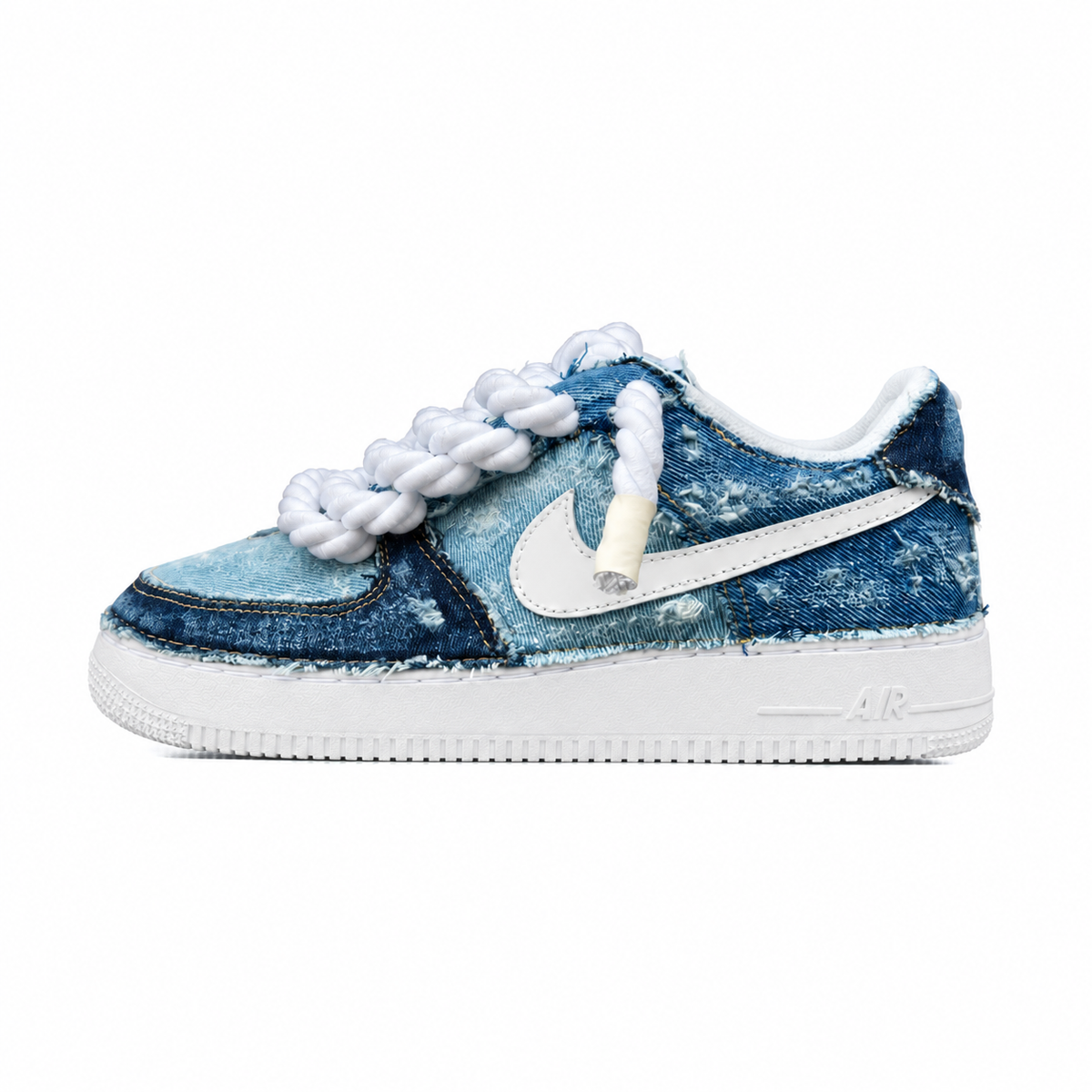NIKE AIR FORCE ROPE LACES INDIGO SOUL