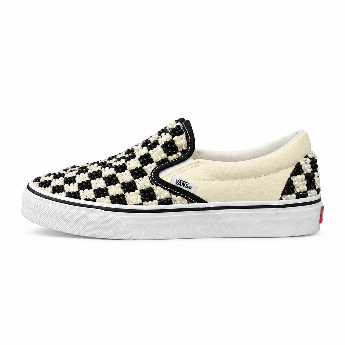 VANS SLIP-ON CUSTOM “CHECKMATE PEARL”