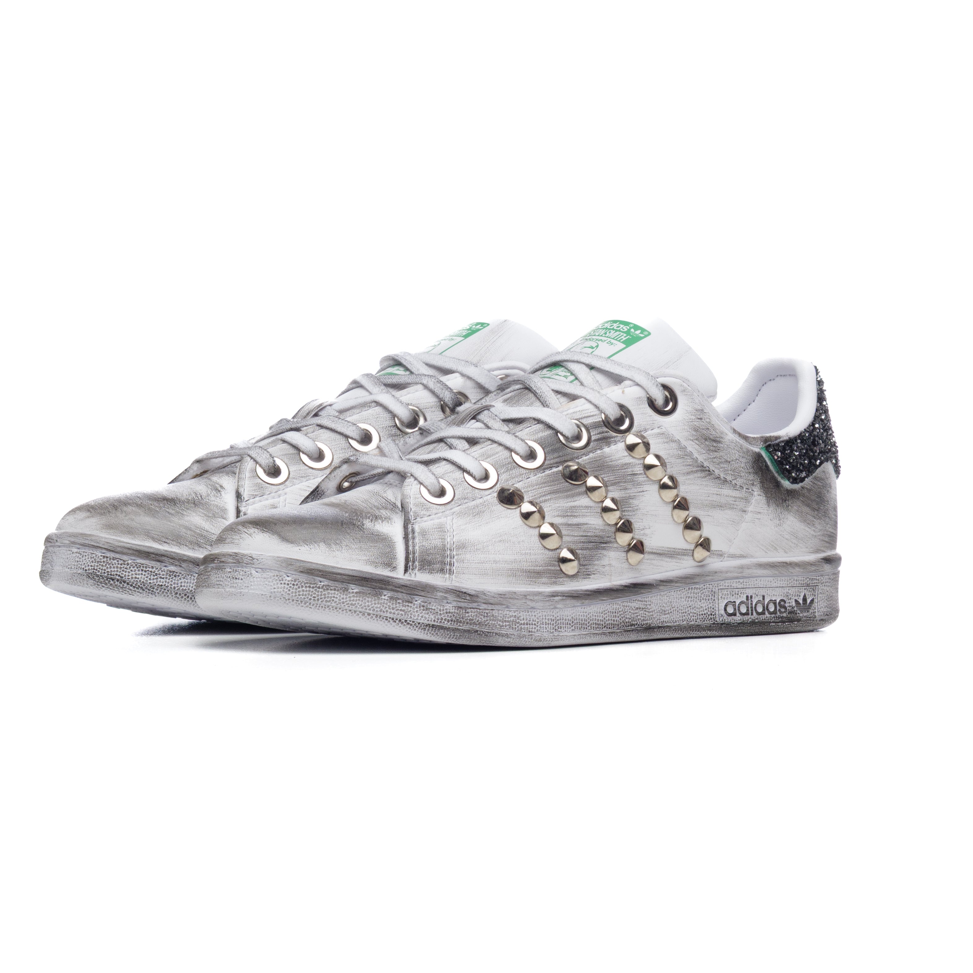 stan smith point glitter black