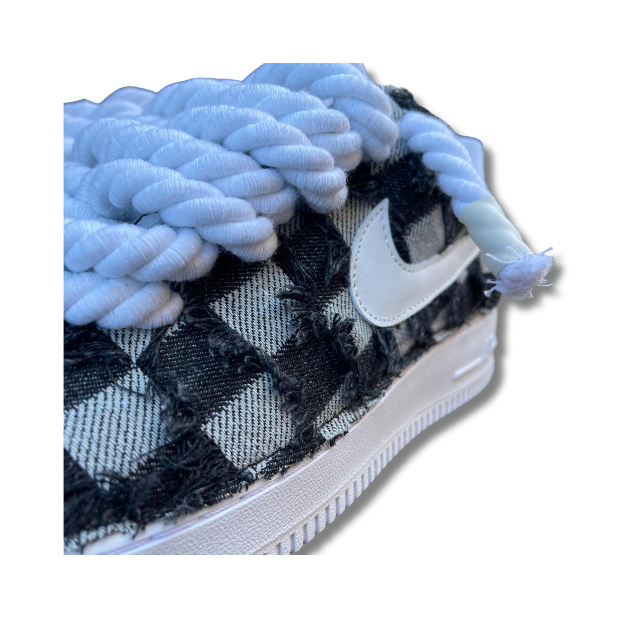 Nike Air Force Rope Laces Denim "Dual Ego"