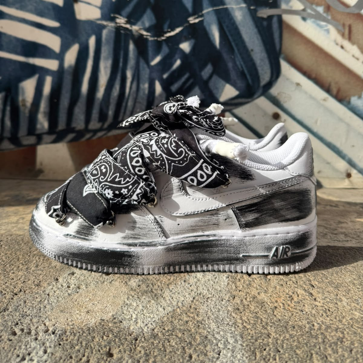 Nike Air Force 1 Black Bandana Drip
