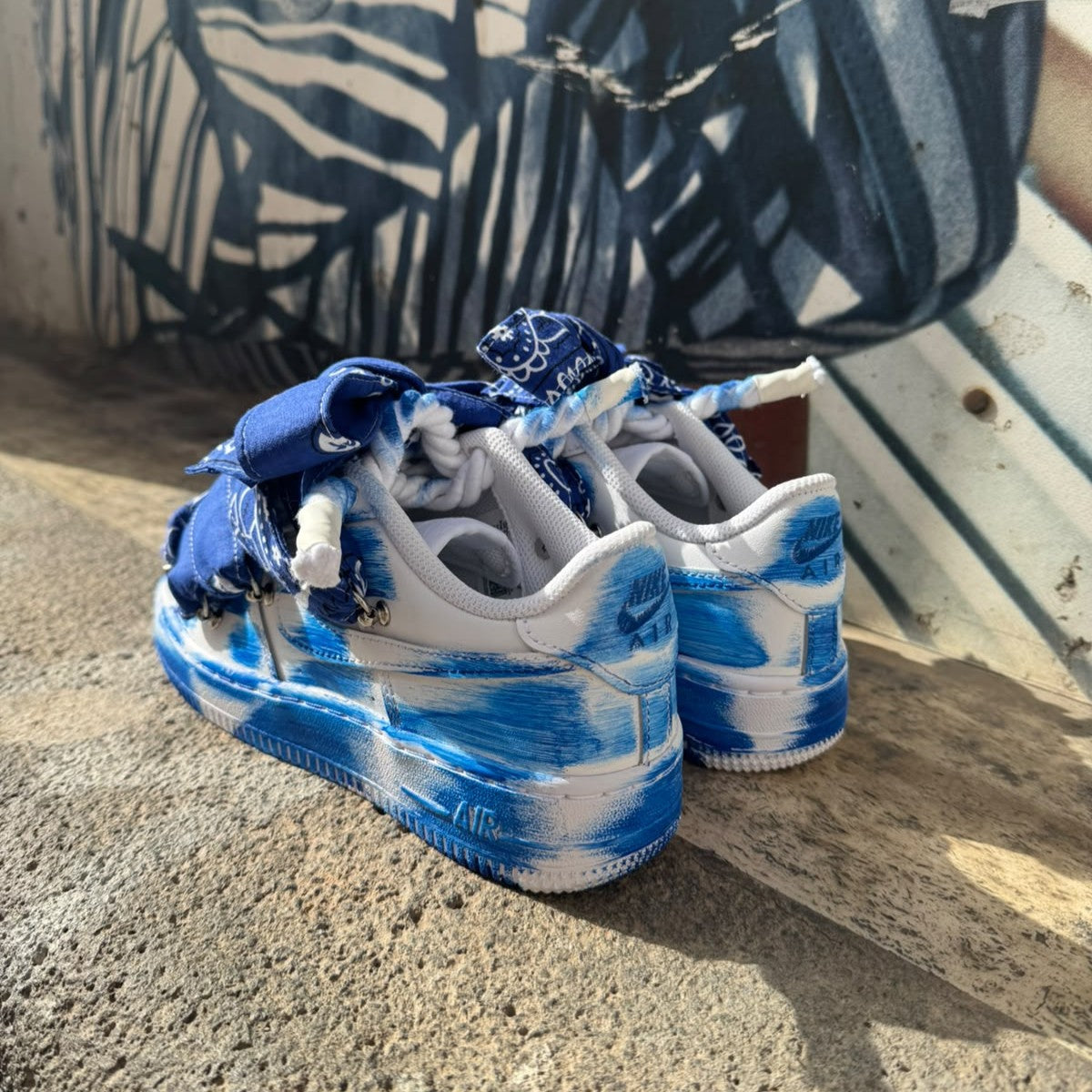 Nike Air Force 1 Blue Bandana Drip