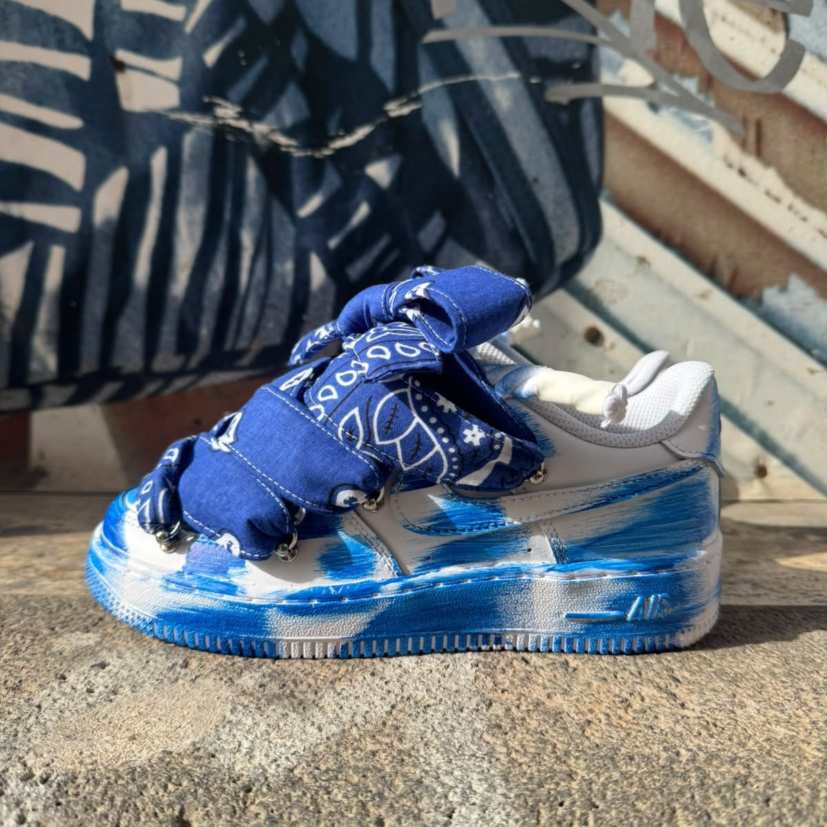 Nike Air Force 1 Blue Bandana Drip