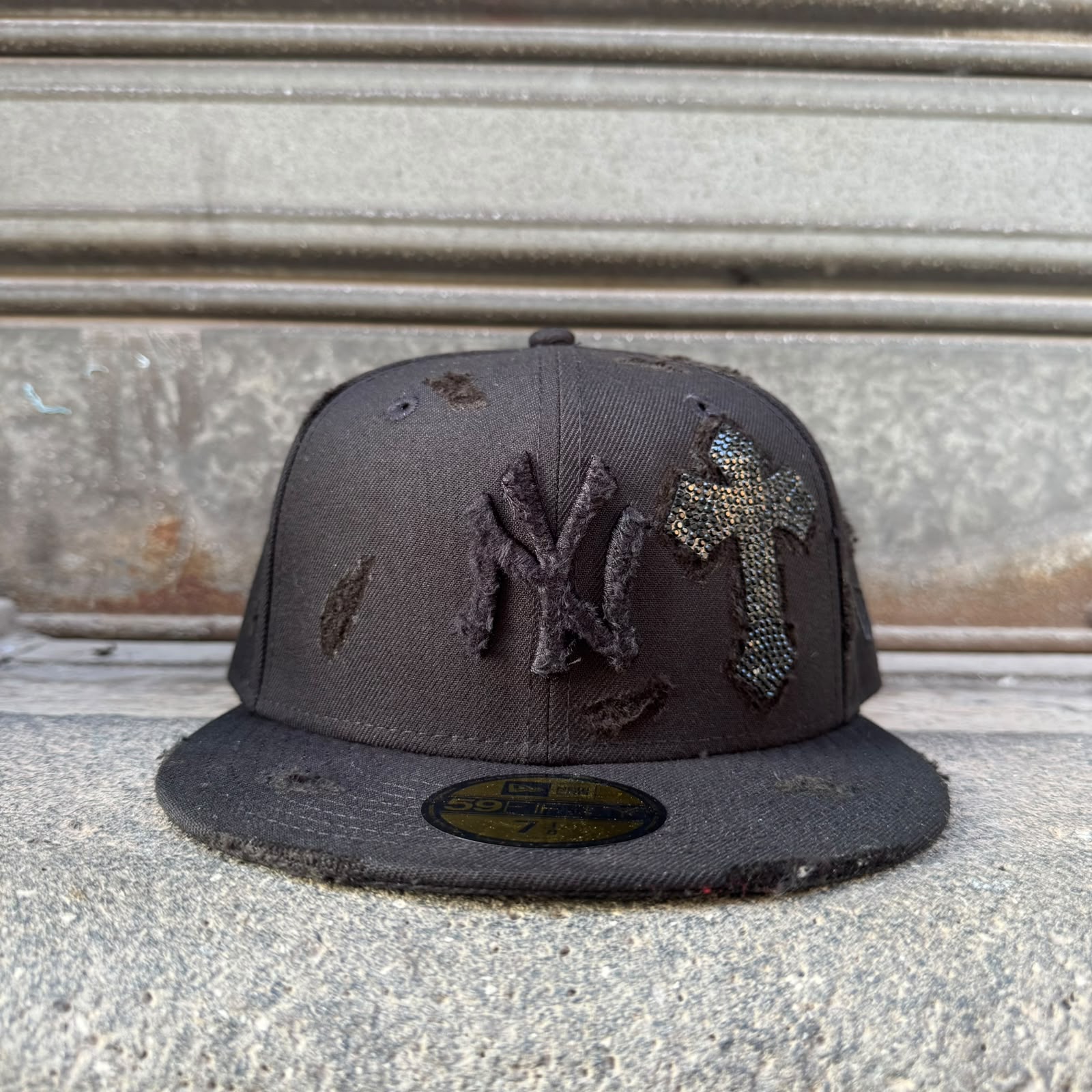 Cap Custom New Era NY Black Relic
