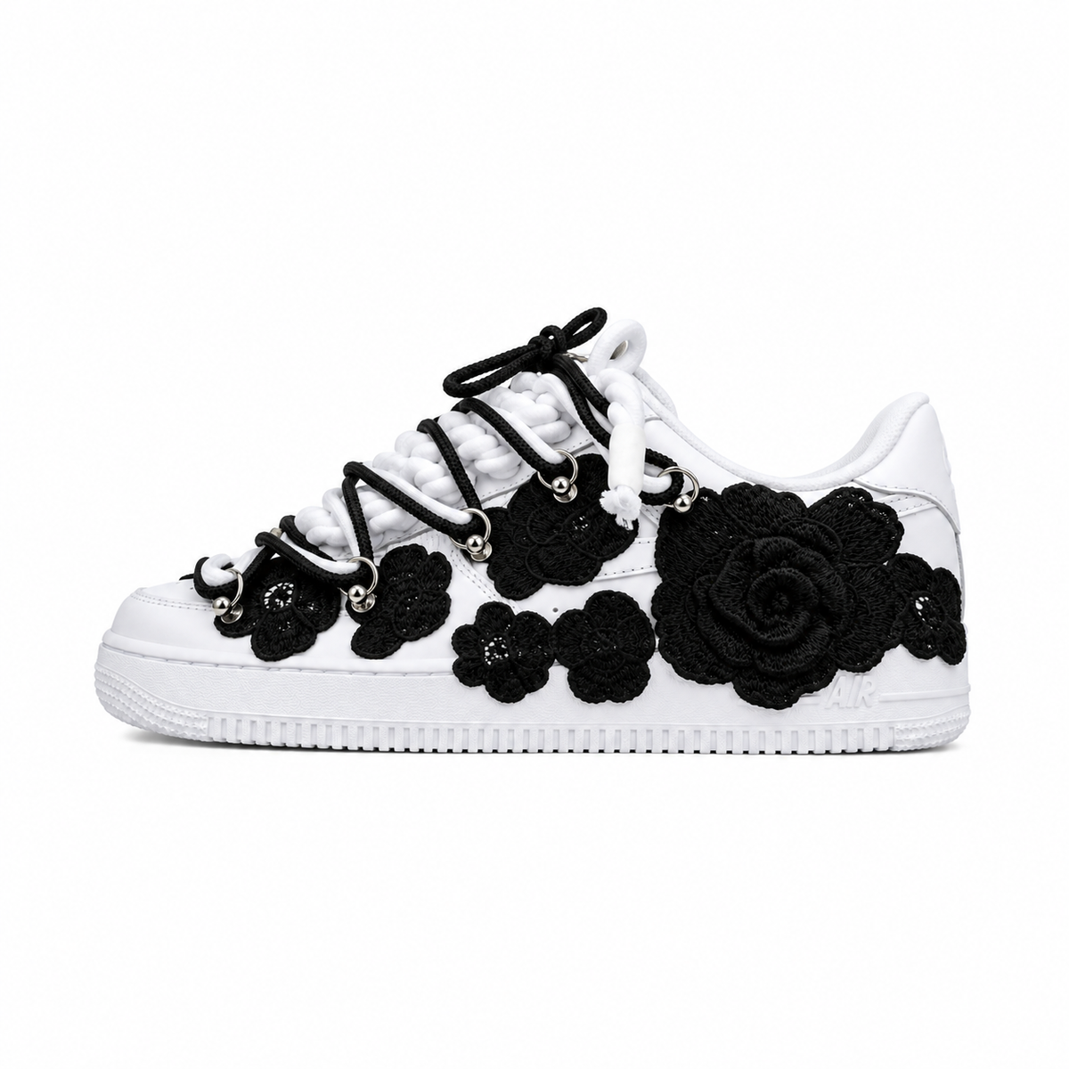 Nike Air Force Black Roses