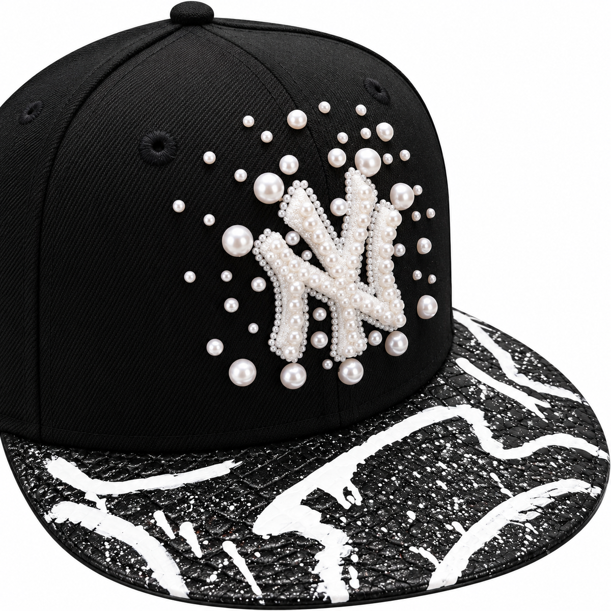 CAP CUSTOM NEW ERA 59FIFTY “NY BLACK COCO PEARL”