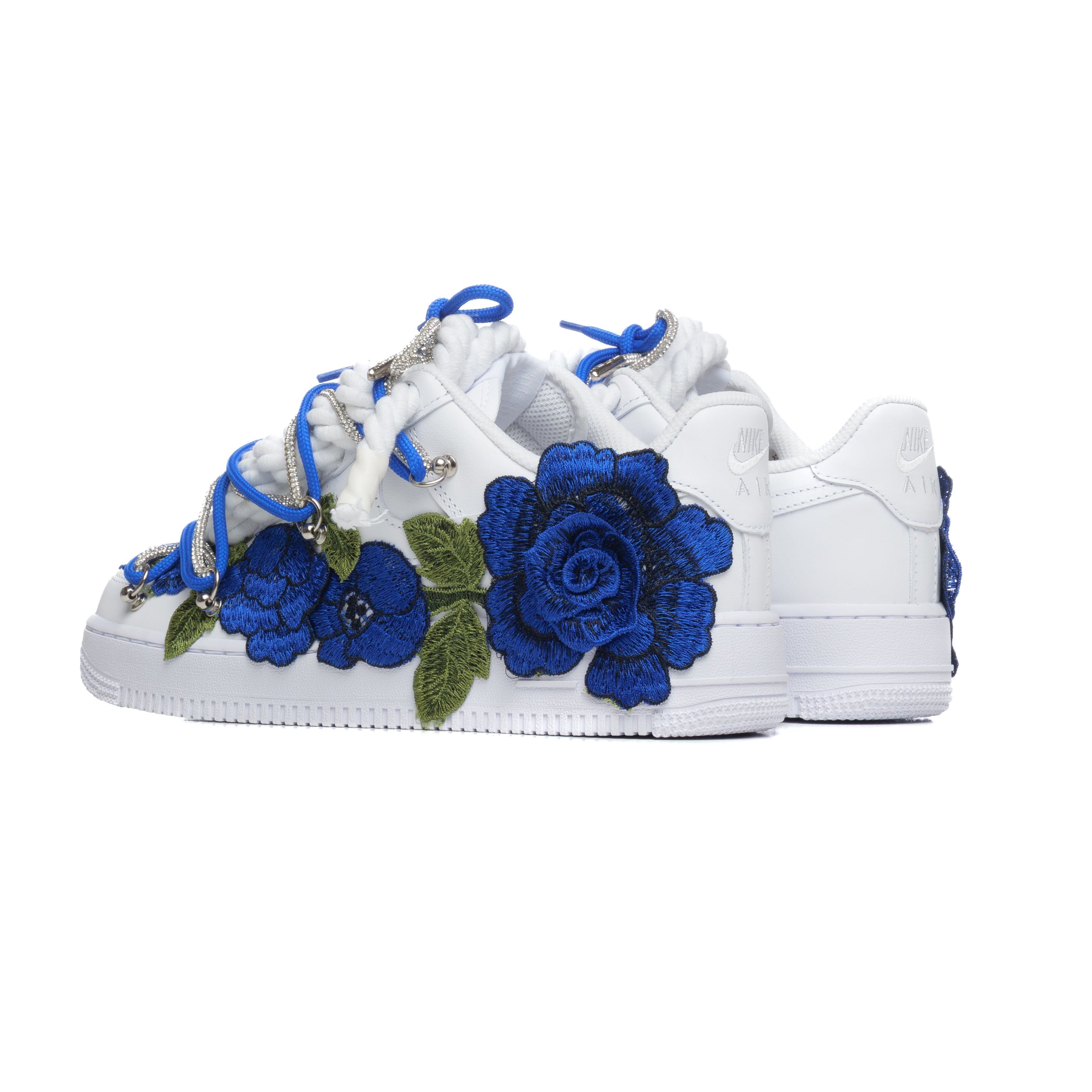 Snezed AF1 WHITE- BLUE ROSES