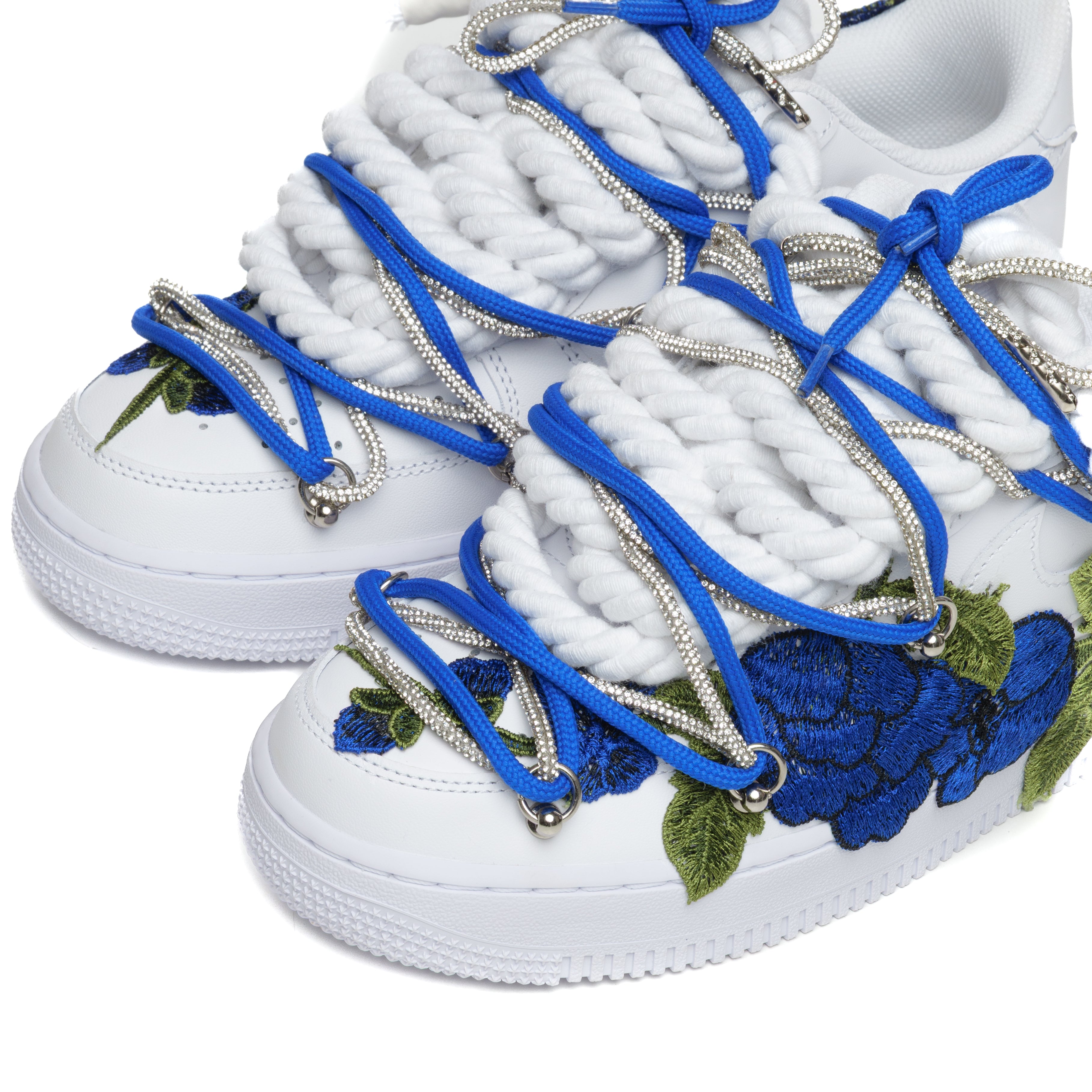 Snezed AF1 WHITE- BLUE ROSES