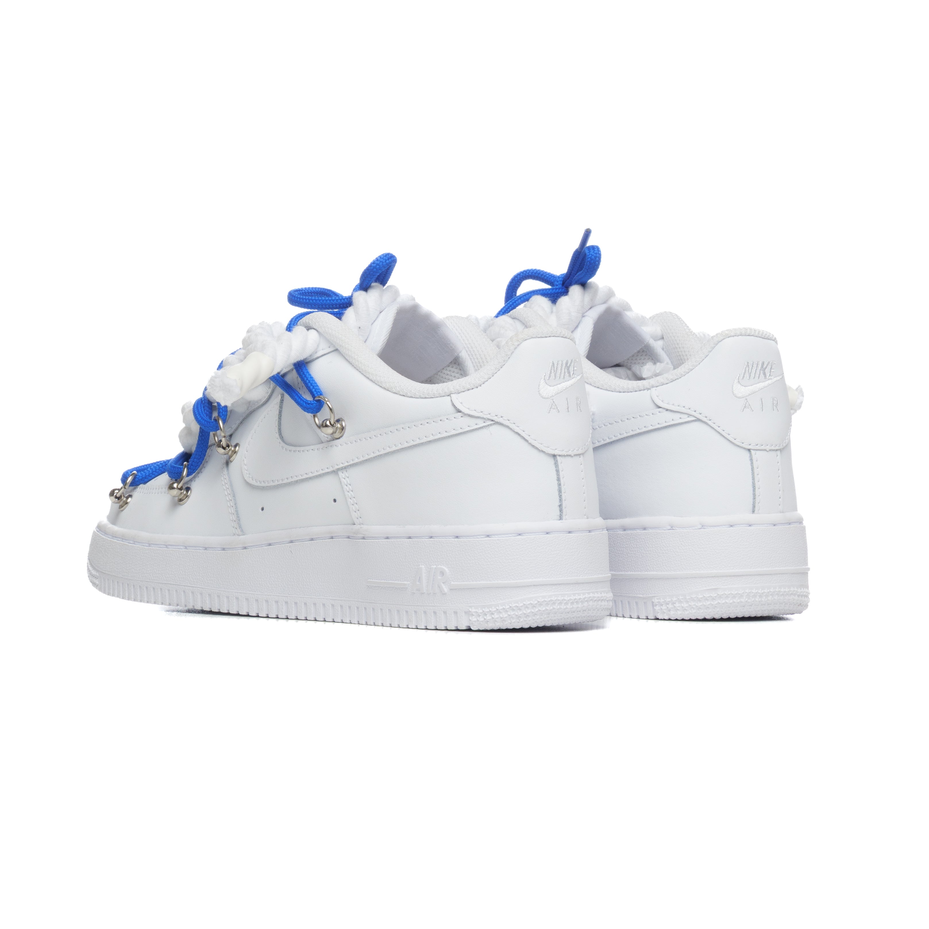 Snezed AF1 WHITE- TWIN LACES BLUE