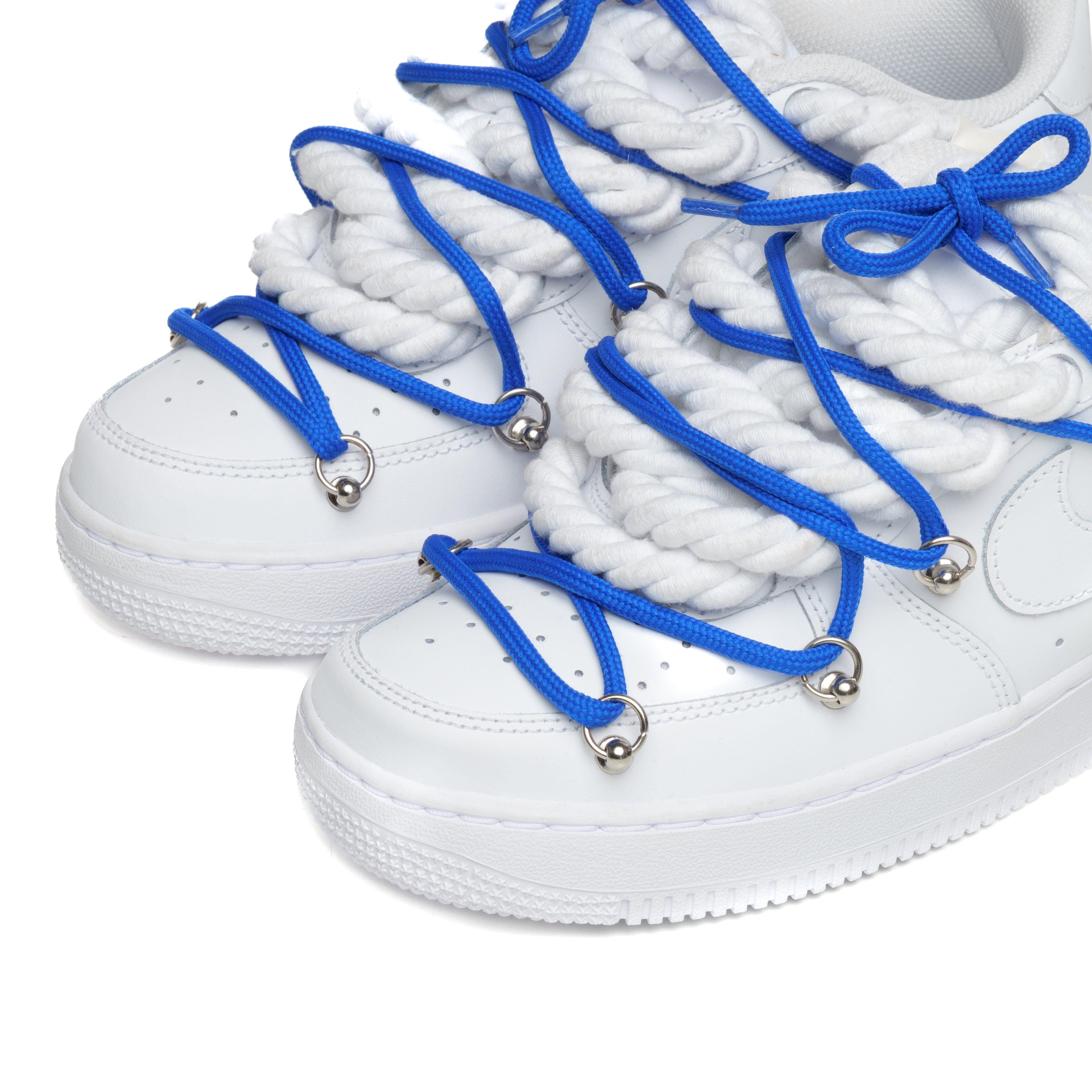 Snezed AF1 WHITE- TWIN LACES BLUE