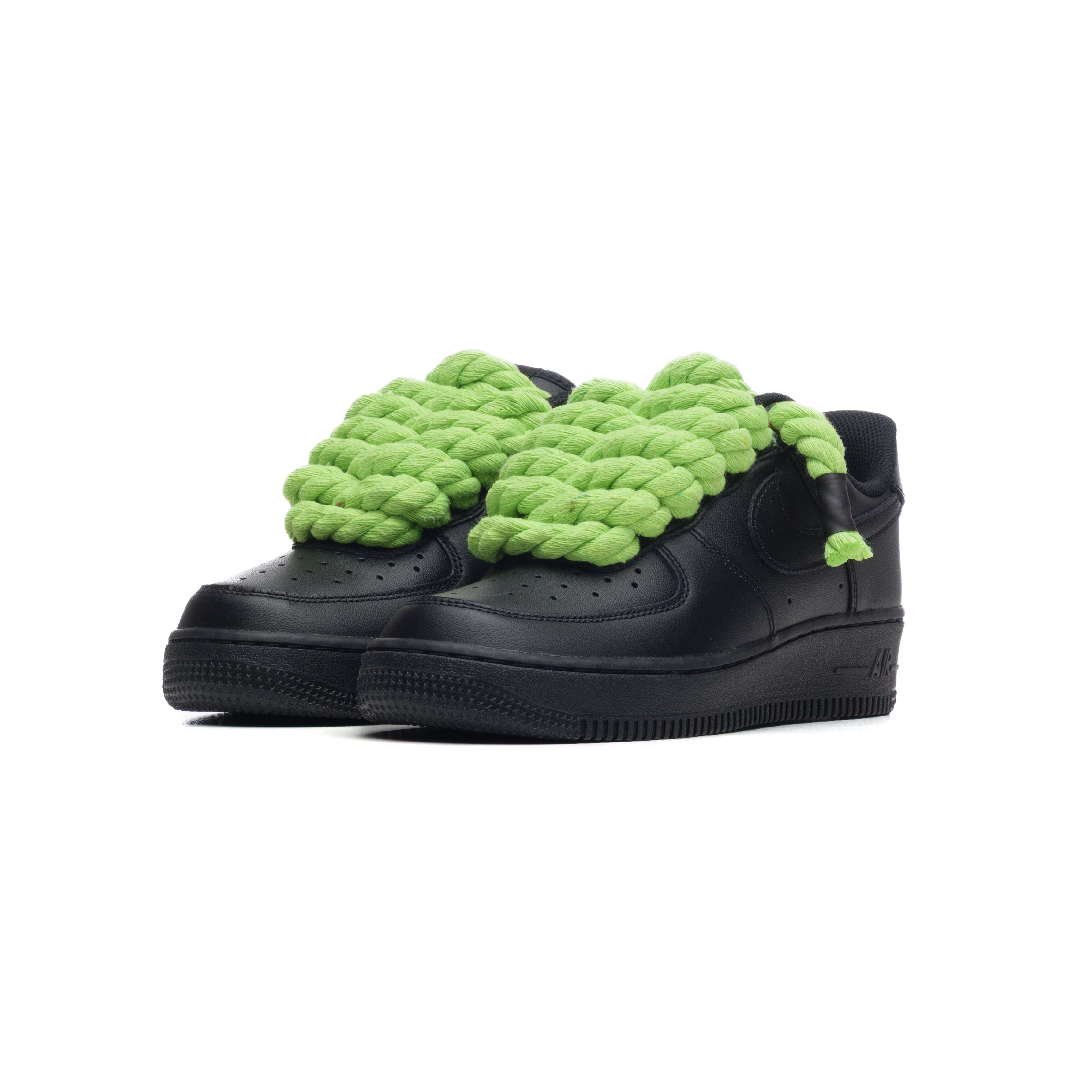 Snezed NIKE AIR FORCE 1 BLACK ROPE LACES- ACID GREEN