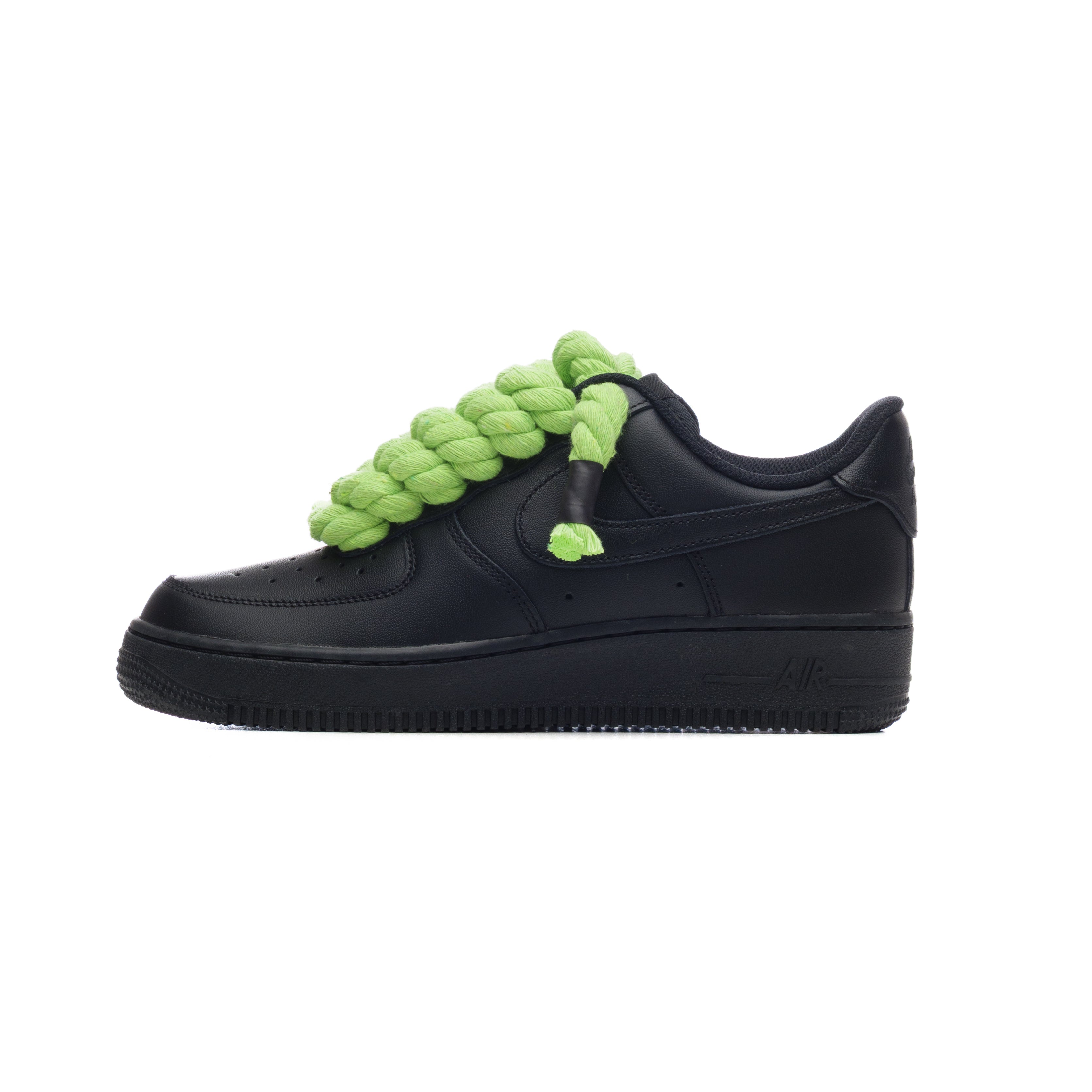 Snezed NIKE AIR FORCE 1 BLACK ROPE LACES- ACID GREEN