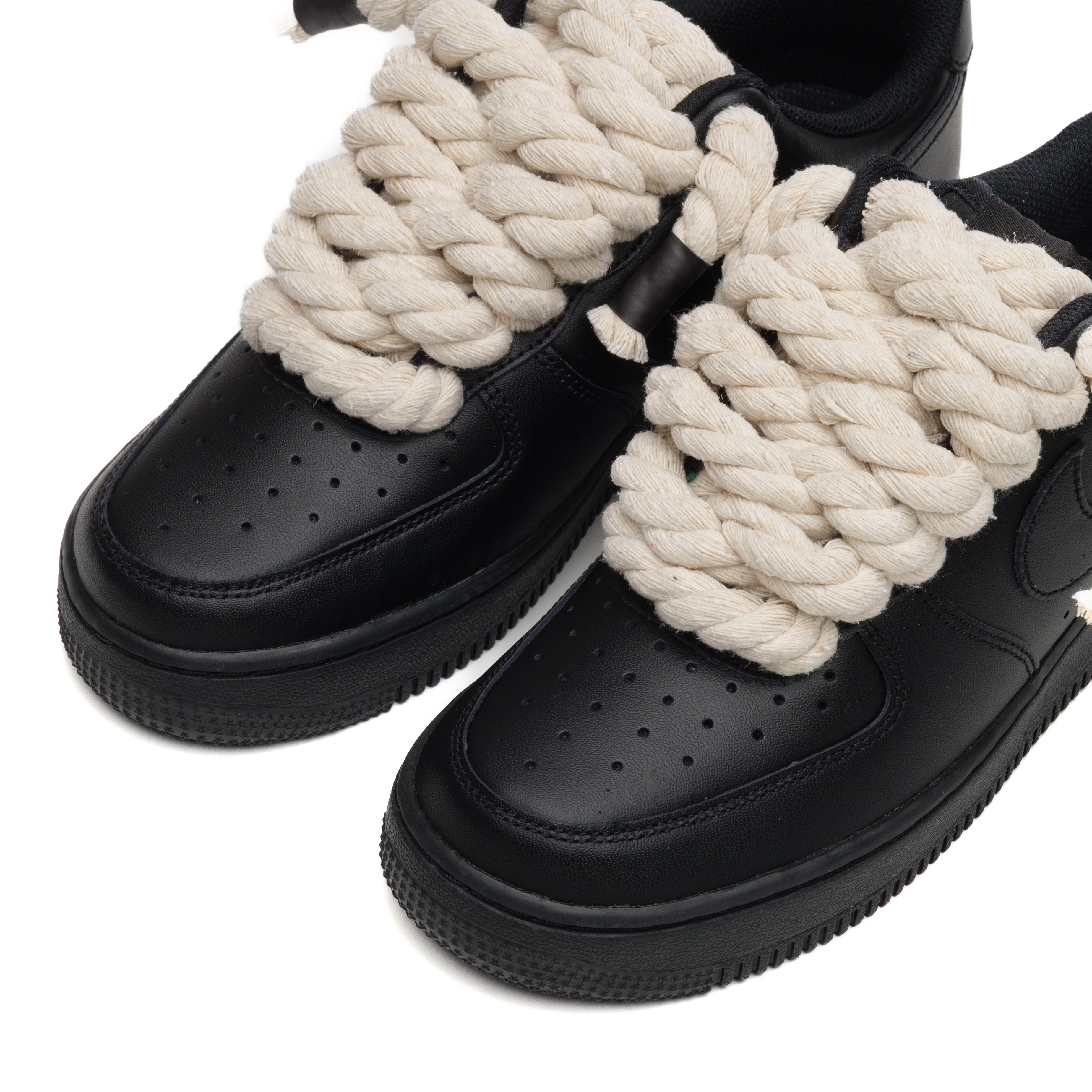 Snezed NIKE AIR FORCE 1 BLACK ROPE LACES- BEIGE