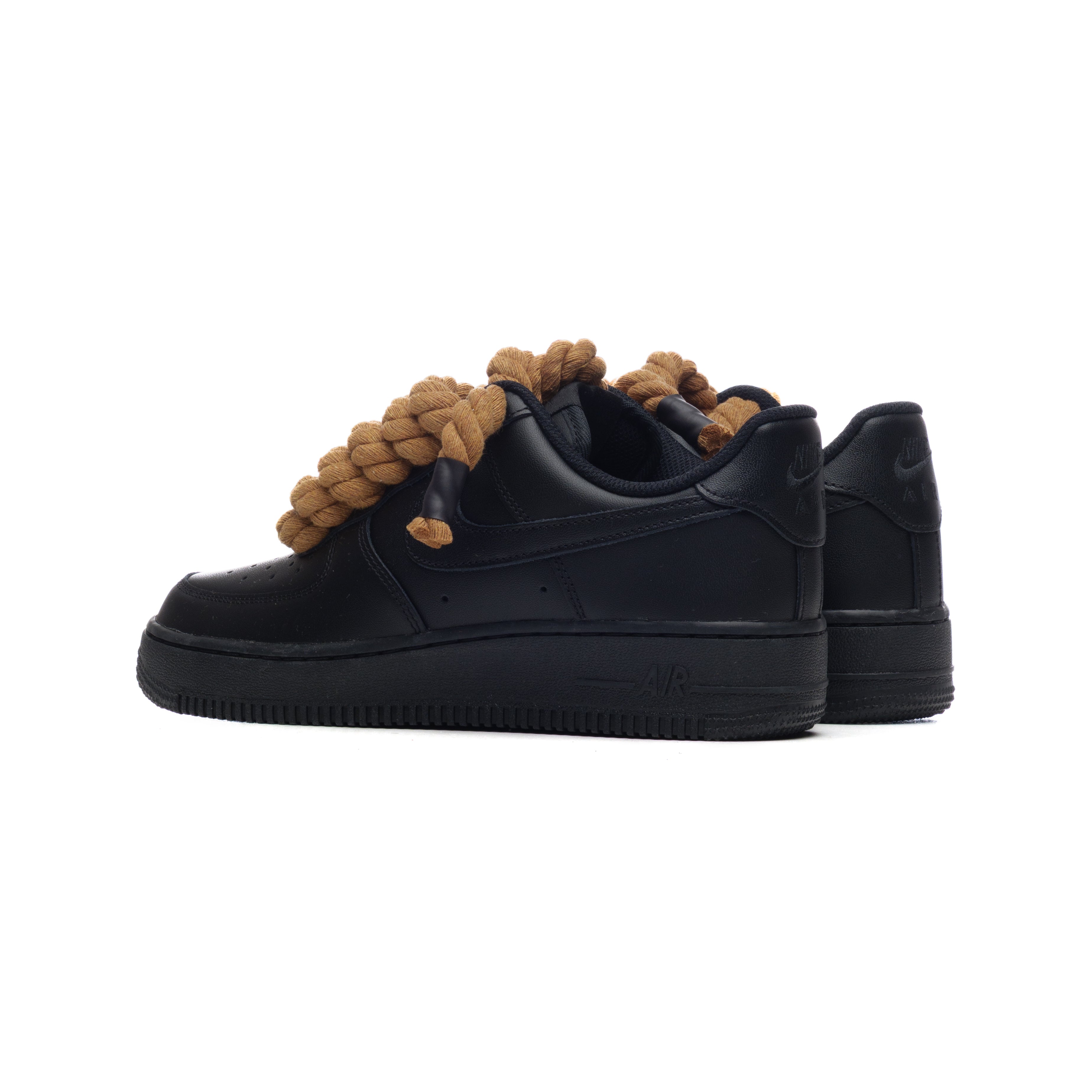 Snezed NIKE AIR FORCE 1 BLACK ROPE LACES- BROWN