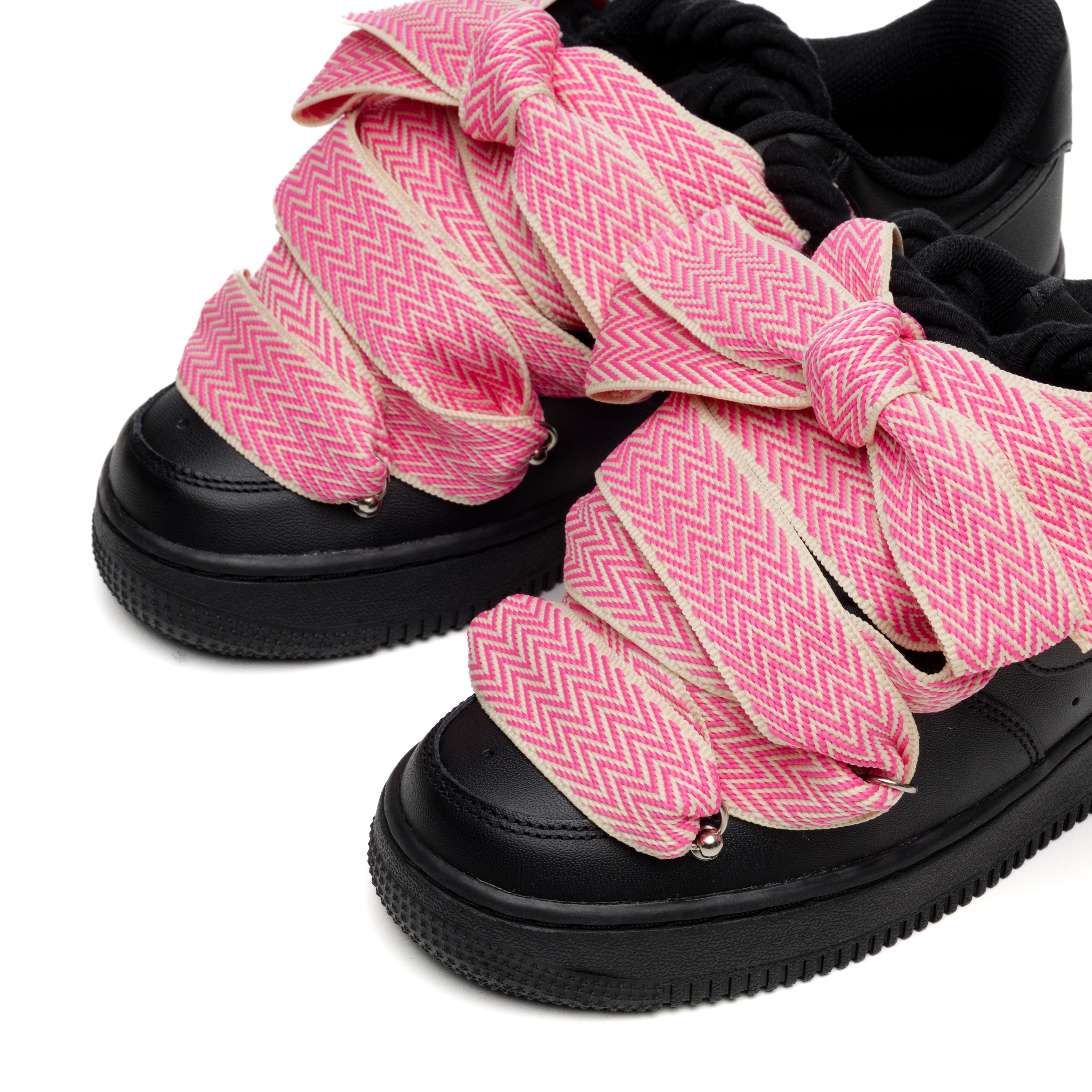 Snezed NIKE AIR FORCE 1 BLACK ROPE LACES- BUBBLEGUM