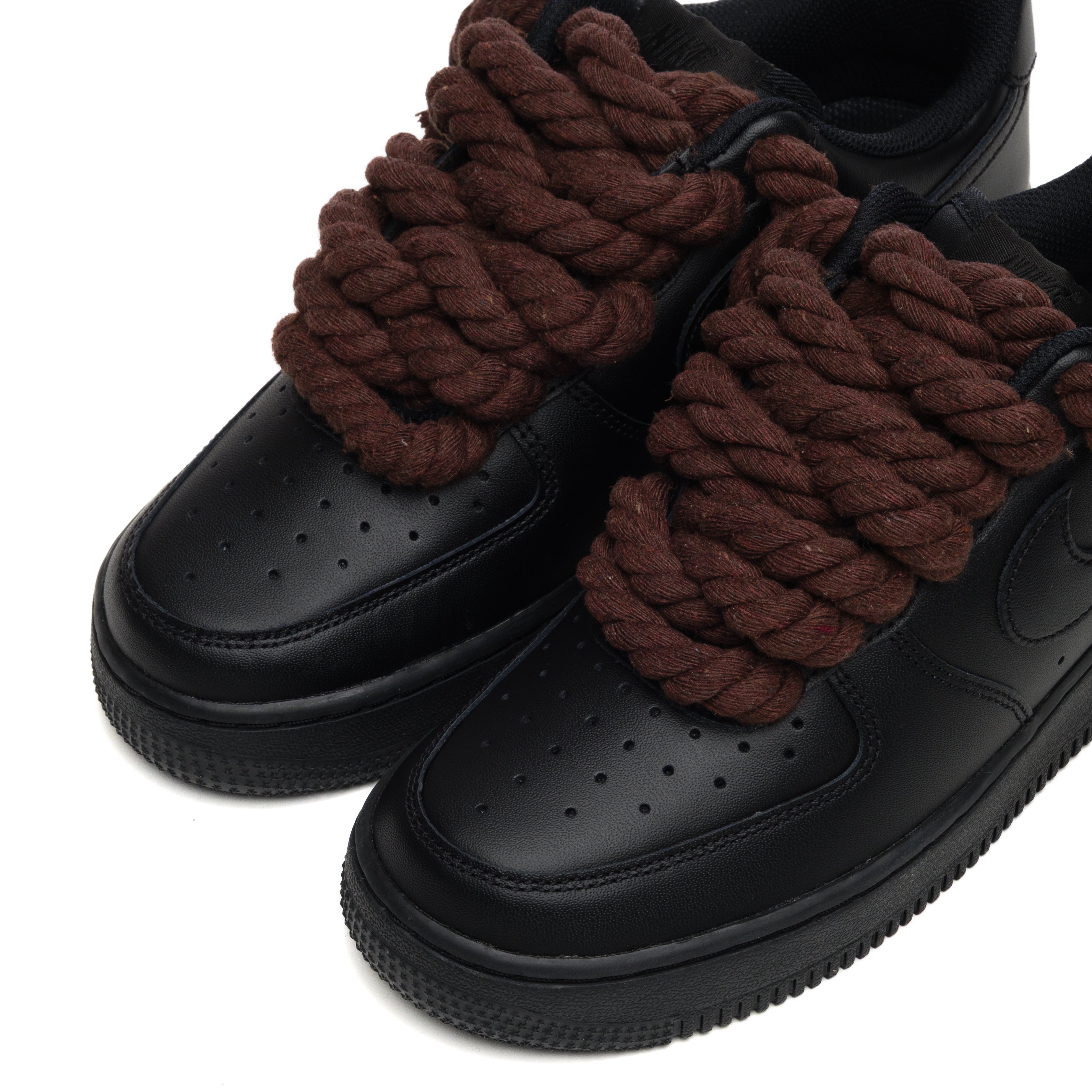 Snezed NIKE AIR FORCE 1 BLACK ROPE LACES- DARK BROWN
