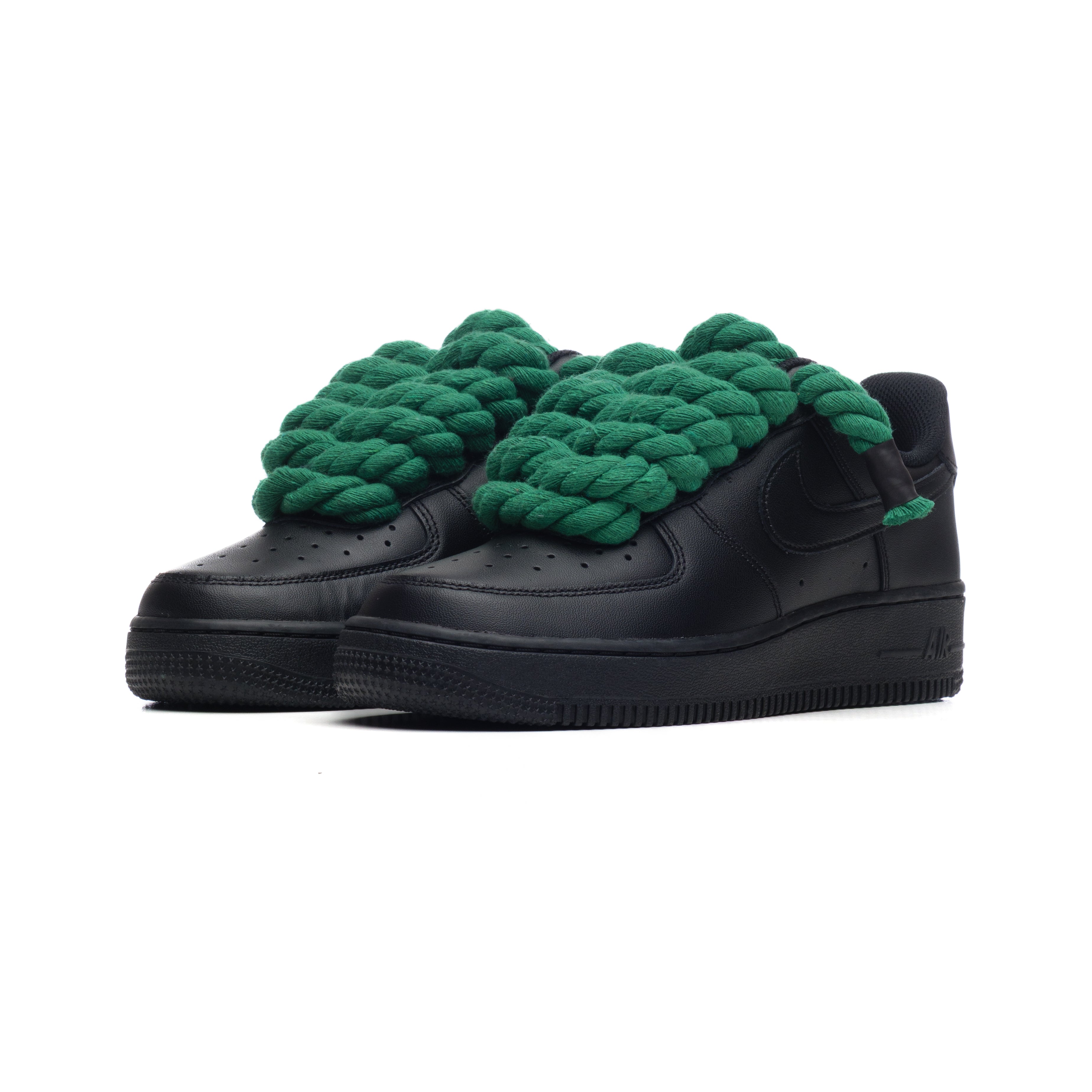 Snezed NIKE AIR FORCE 1 BLACK ROPE LACES- EMERALD GREEN