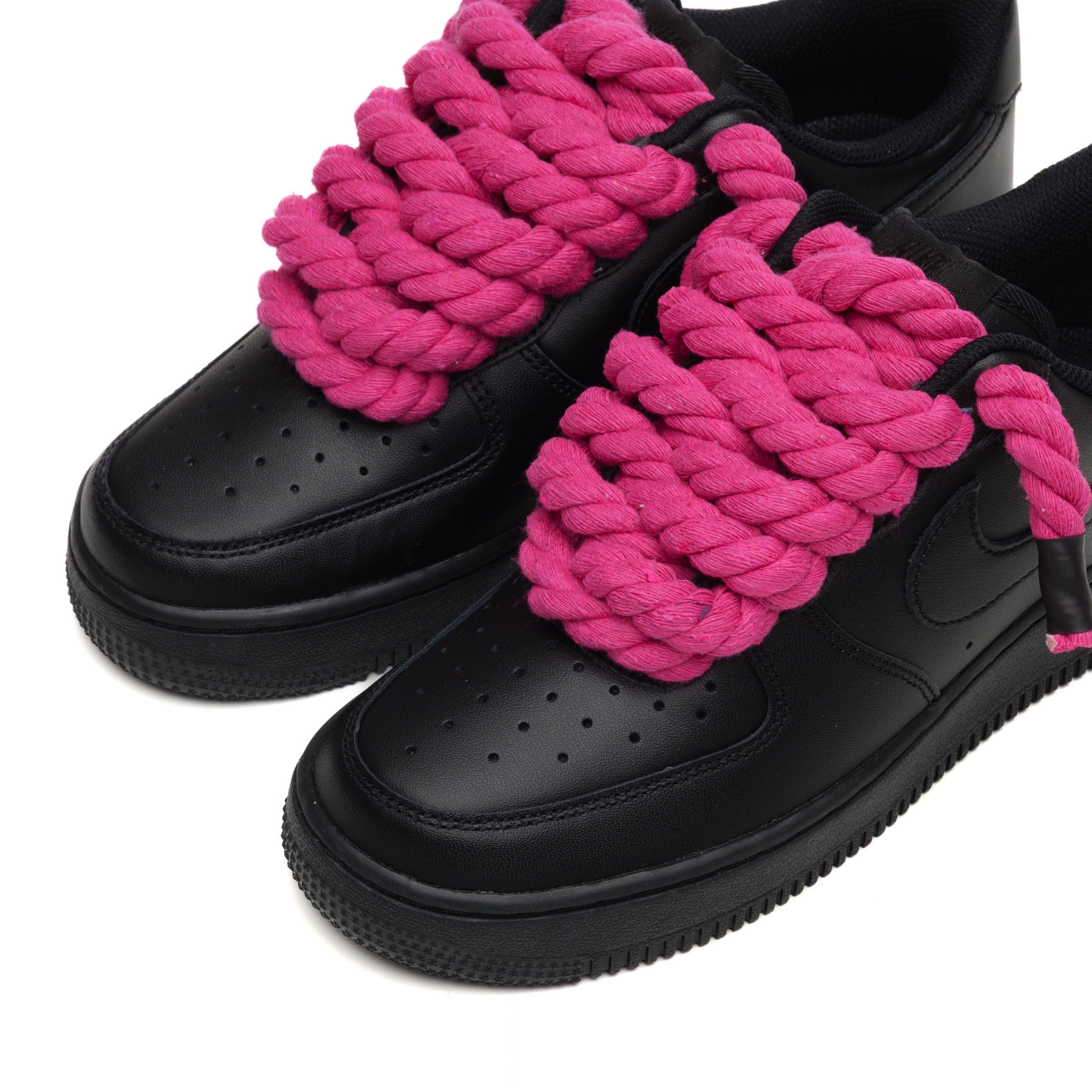 Snezed NIKE AIR FORCE 1 BLACK ROPE LACES- FUCSIA