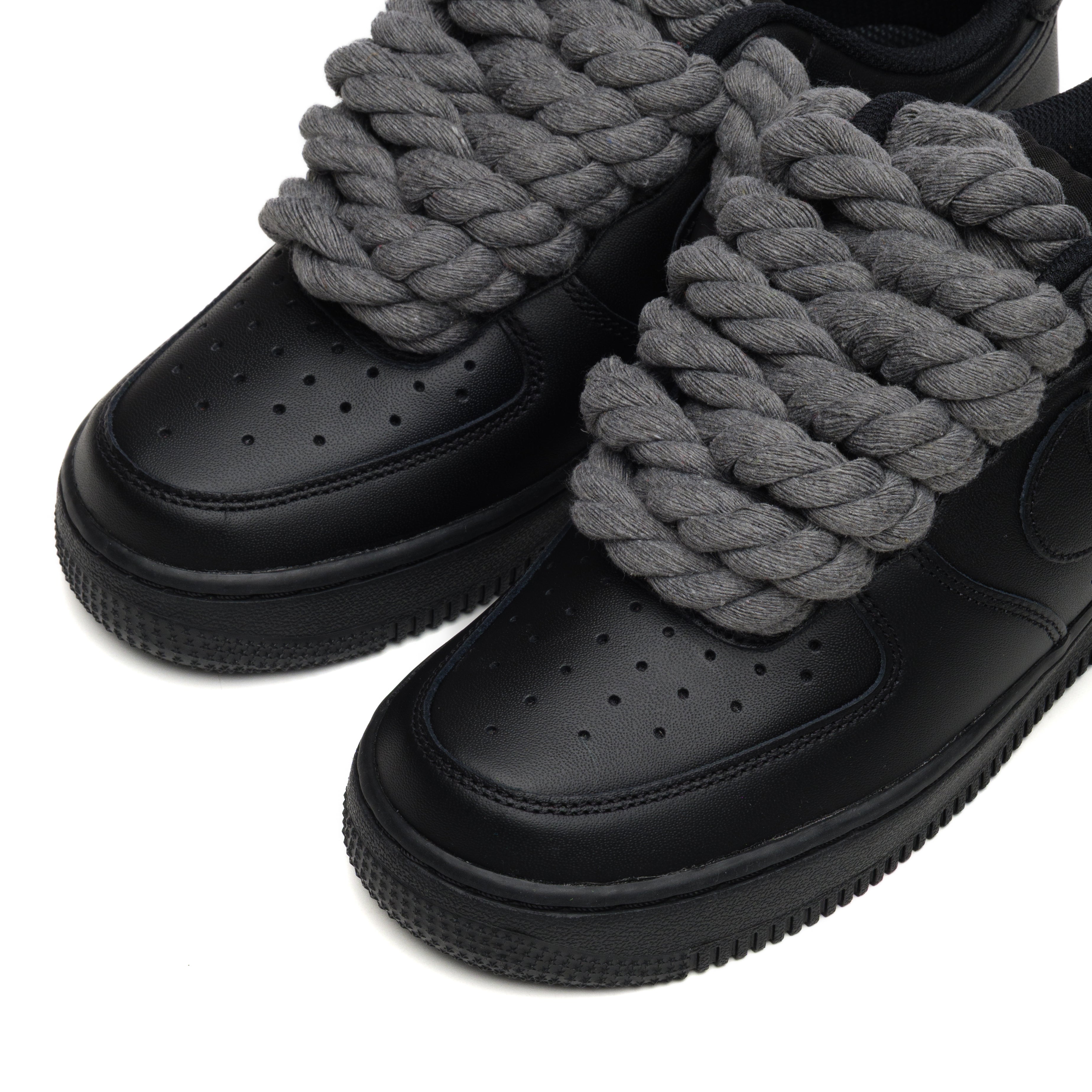 Snezed NIKE AIR FORCE 1 BLACK ROPE LACES- GRIGIO BUIO