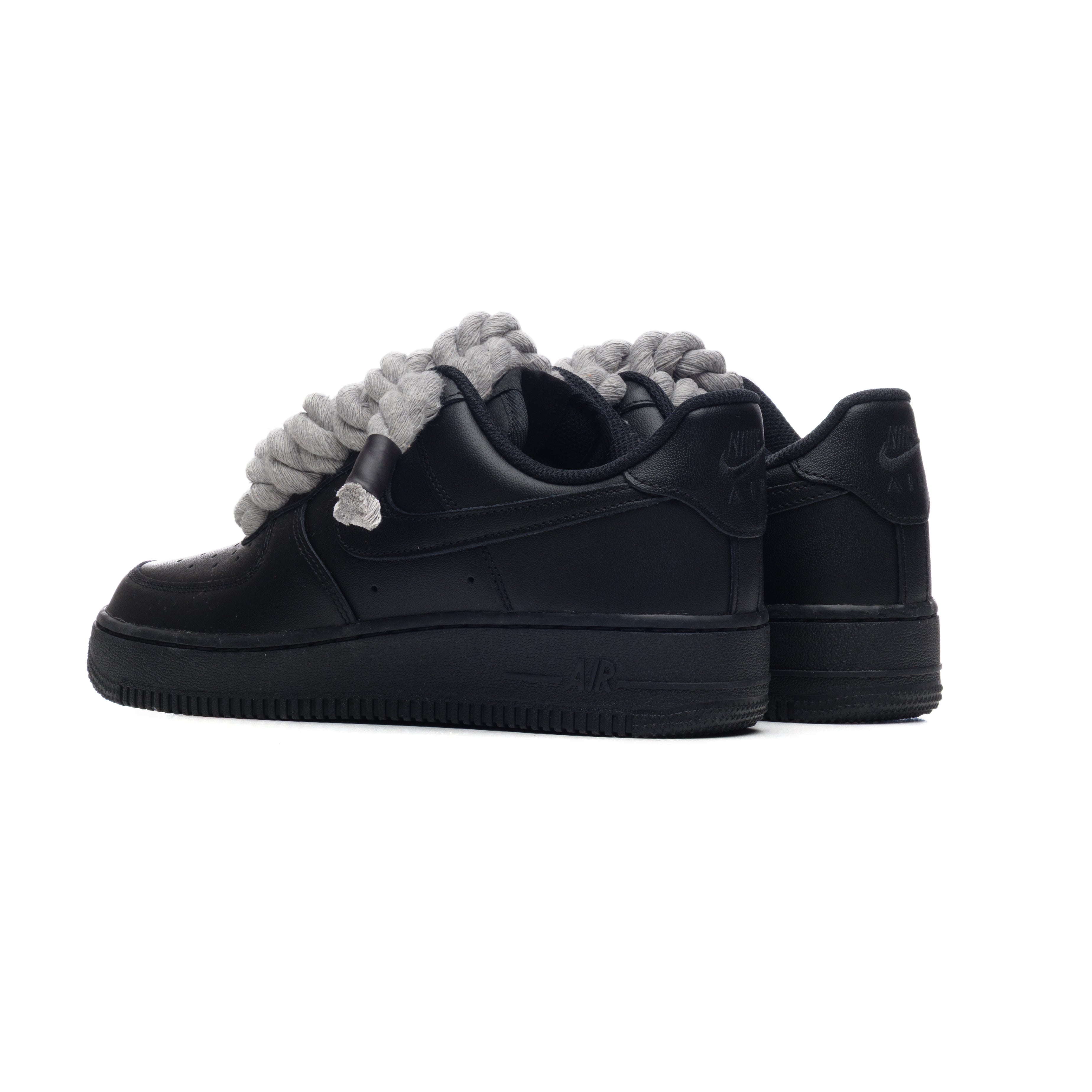 Snezed NIKE AIR FORCE 1 BLACK ROPE LACES- GRIGIO CHIARO