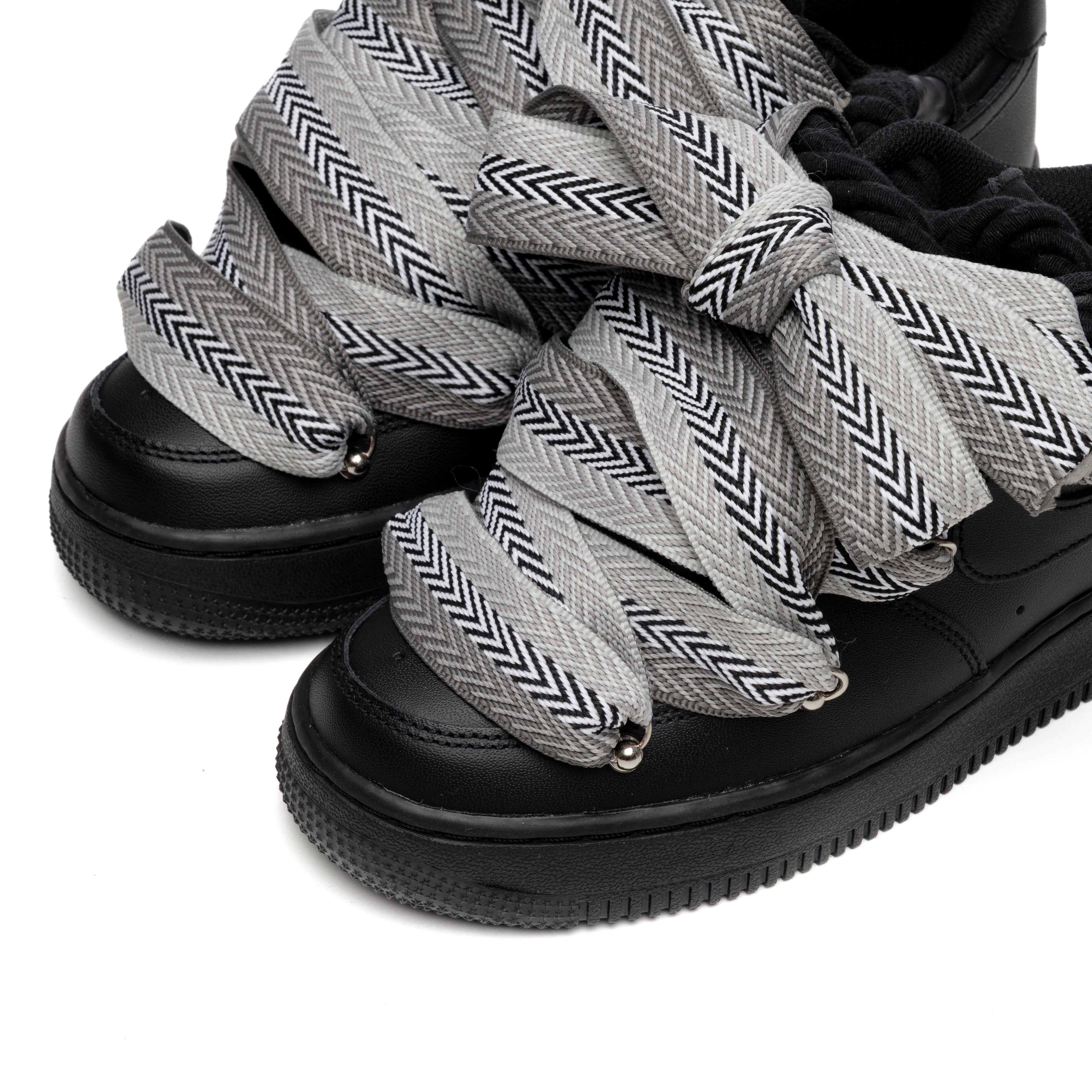 Snezed NIKE AIR FORCE 1 BLACK ROPE LACES- LANVIN SMOKE