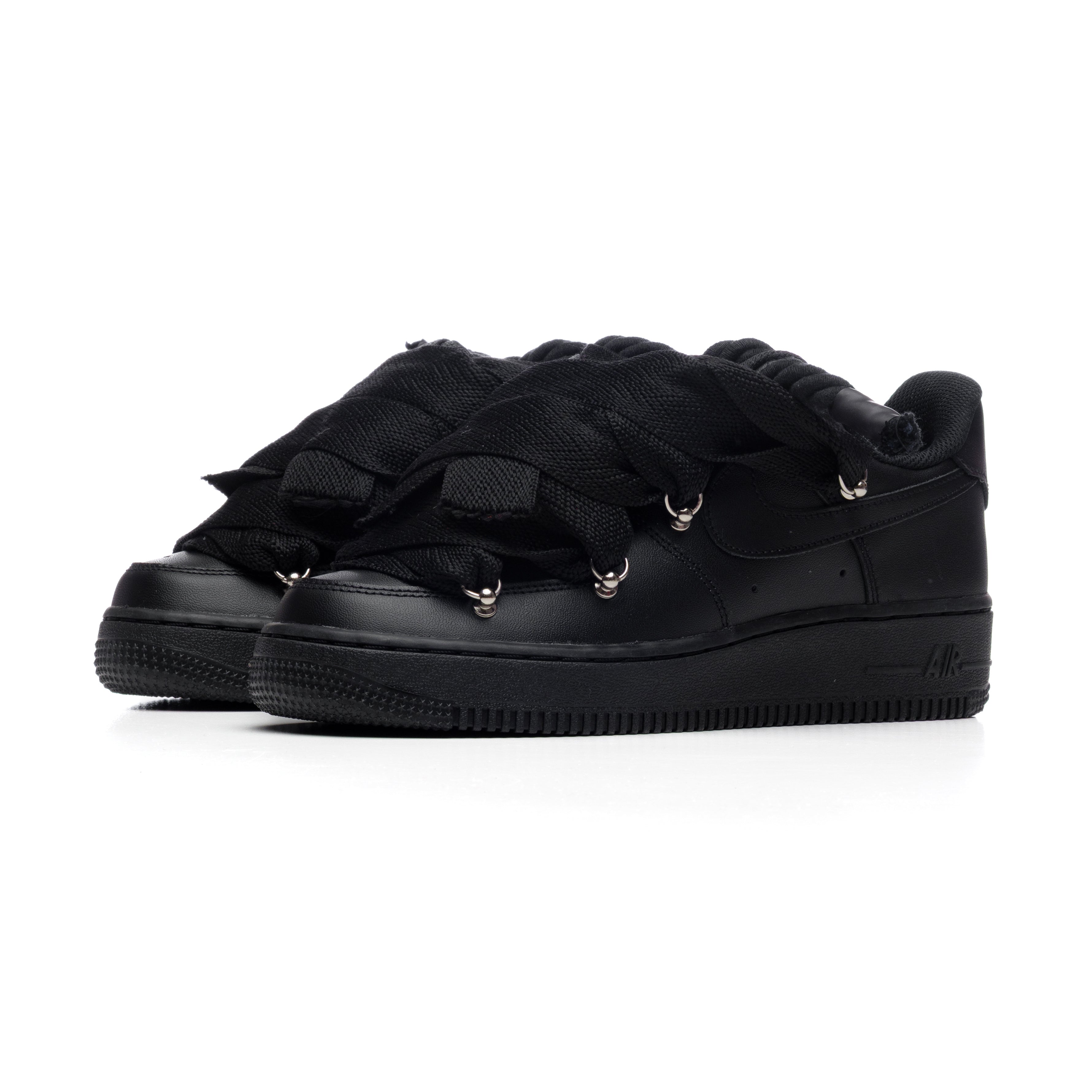 Snezed NIKE AIR FORCE 1 BLACK ROPE LACES- LANVIN TITAN BLACK