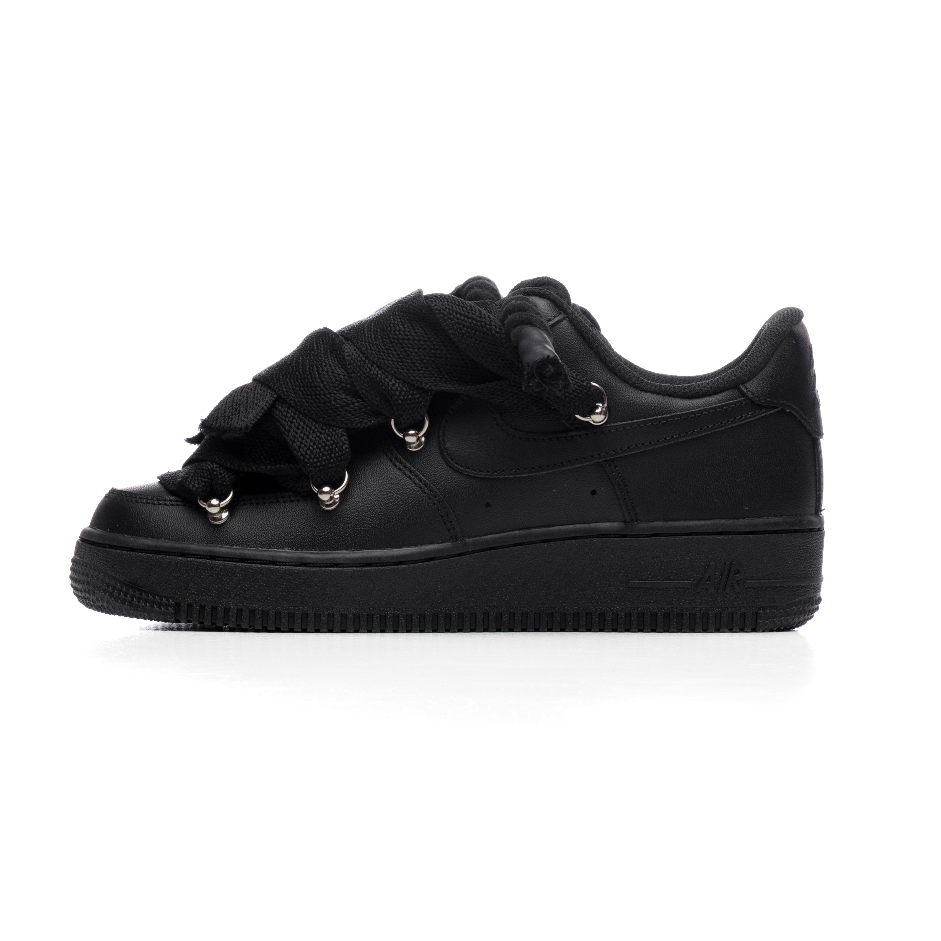 Snezed NIKE AIR FORCE 1 BLACK ROPE LACES- LANVIN TITAN BLACK