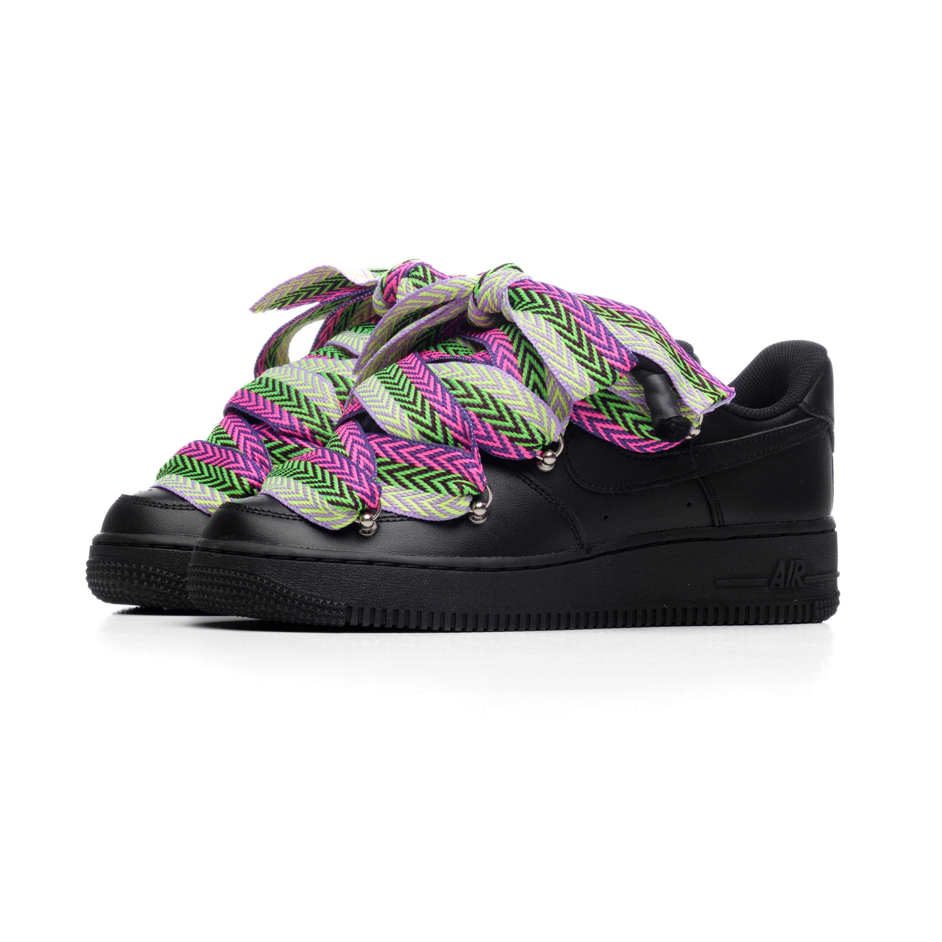 Snezed NIKE AIR FORCE 1 BLACK ROPE LACES- LANVIN VOLTAGE