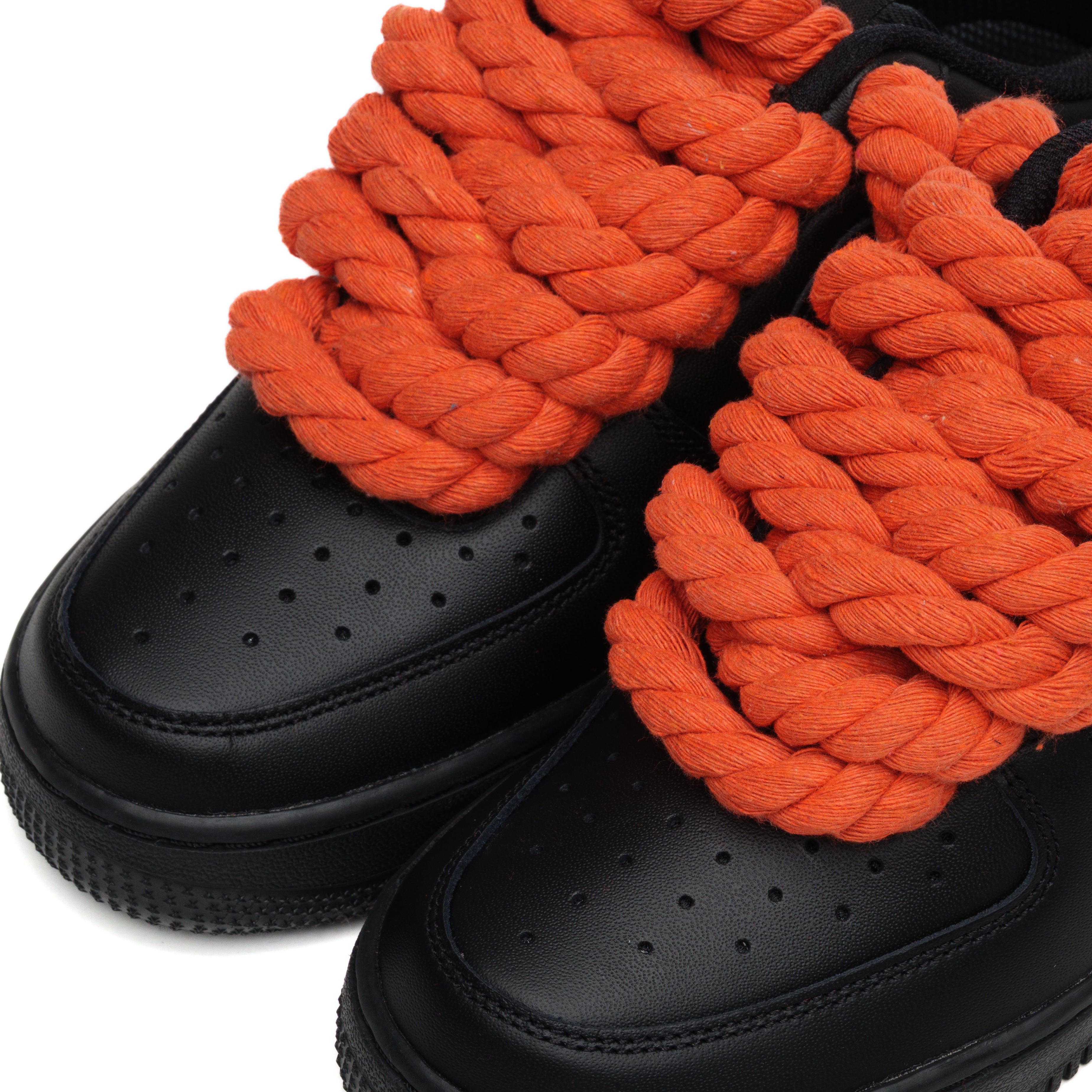 Snezed NIKE AIR FORCE 1 BLACK ROPE LACES- ORANGE