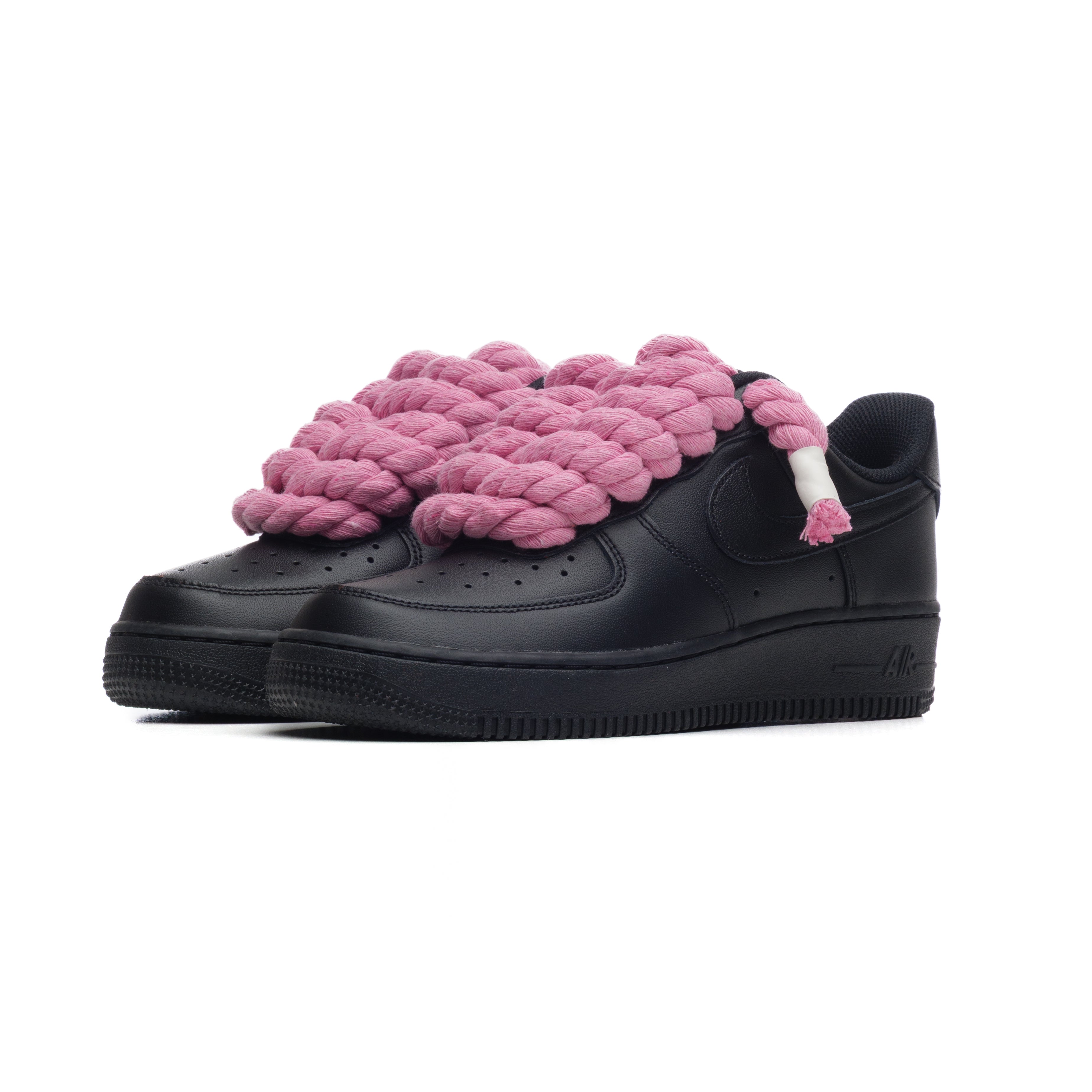 Snezed NIKE AIR FORCE 1 BLACK ROPE LACES- ROSA